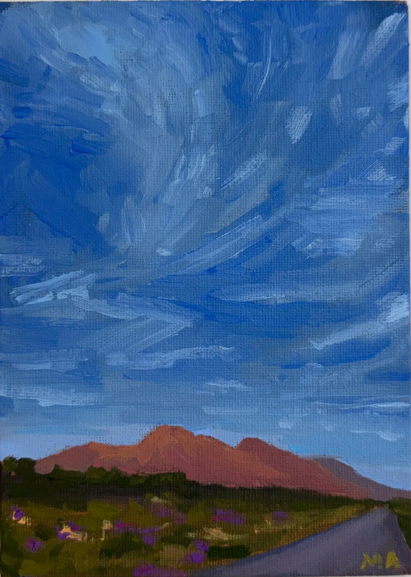 Spring Road Study, 2026
Oil on Canvas Panel, 5x7
$105