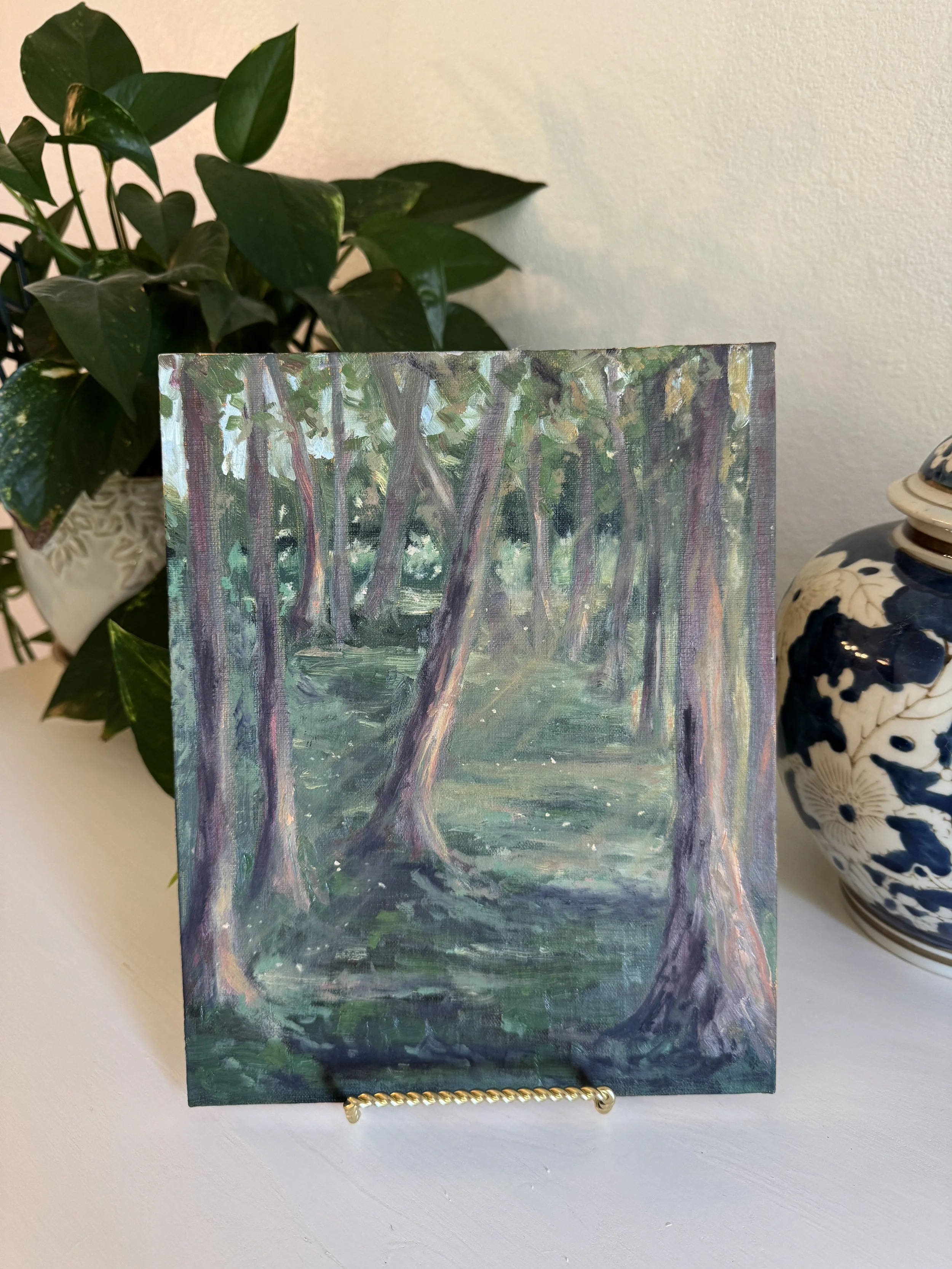 Forest Magic, Oil on Panel, 2025, 8x10