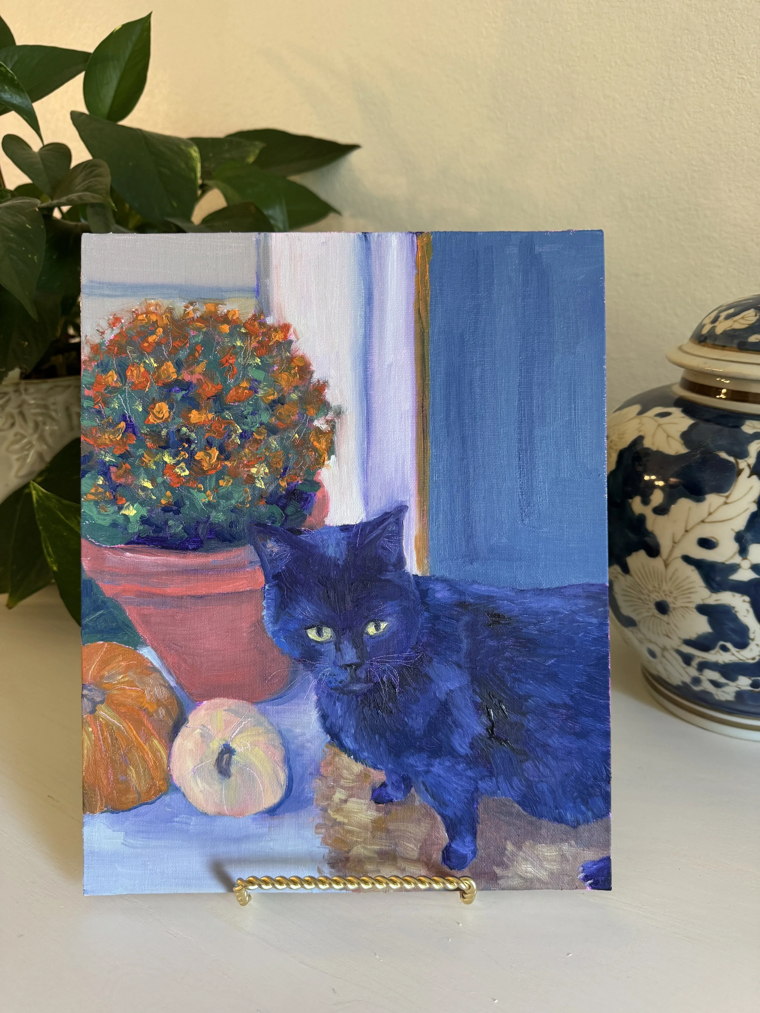 Spooky Boy, Oil on Panel, 2025, 8x10