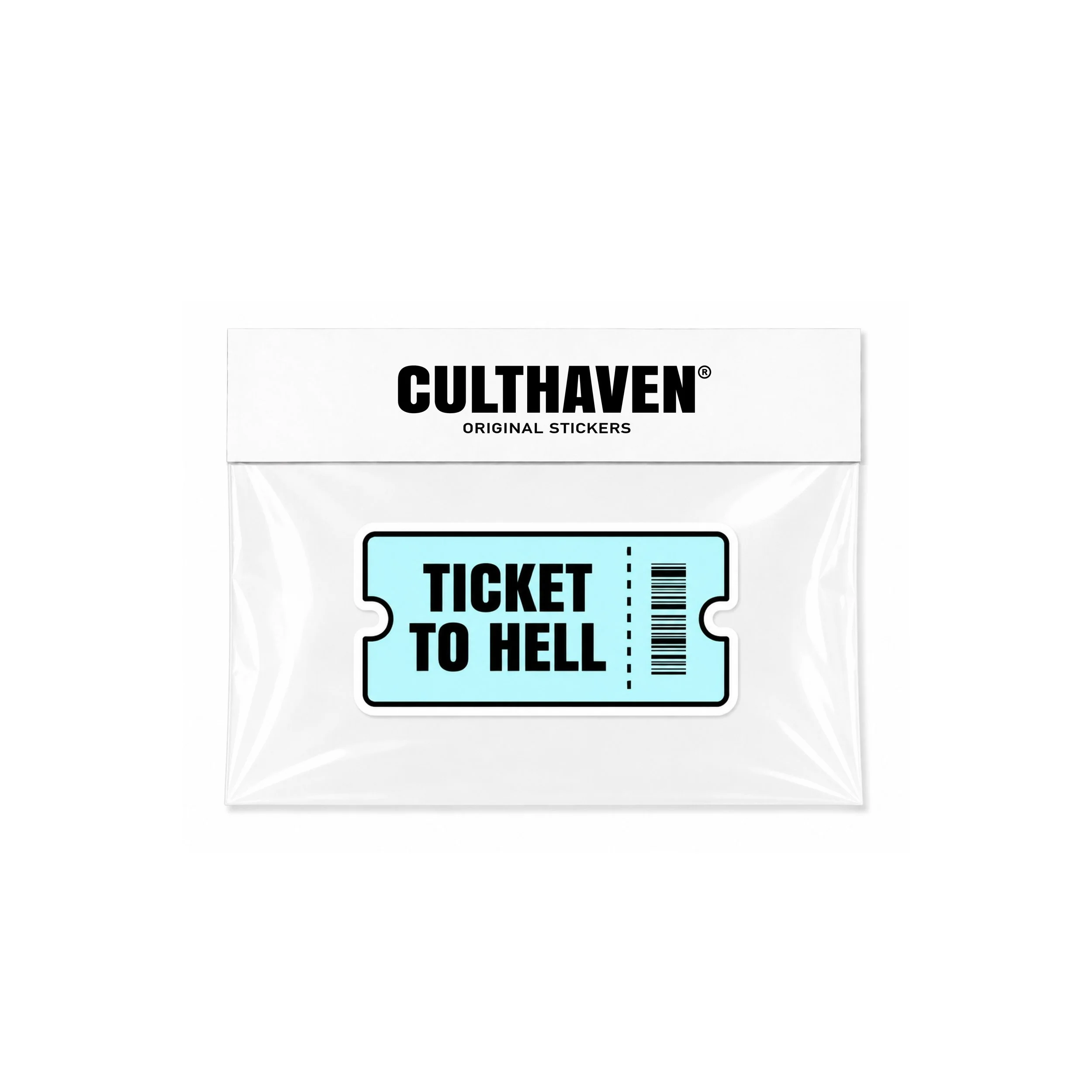 Ticket To Hell Sticker