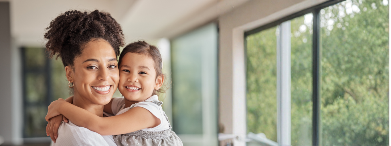 Parent reviewing dental insurance information with child