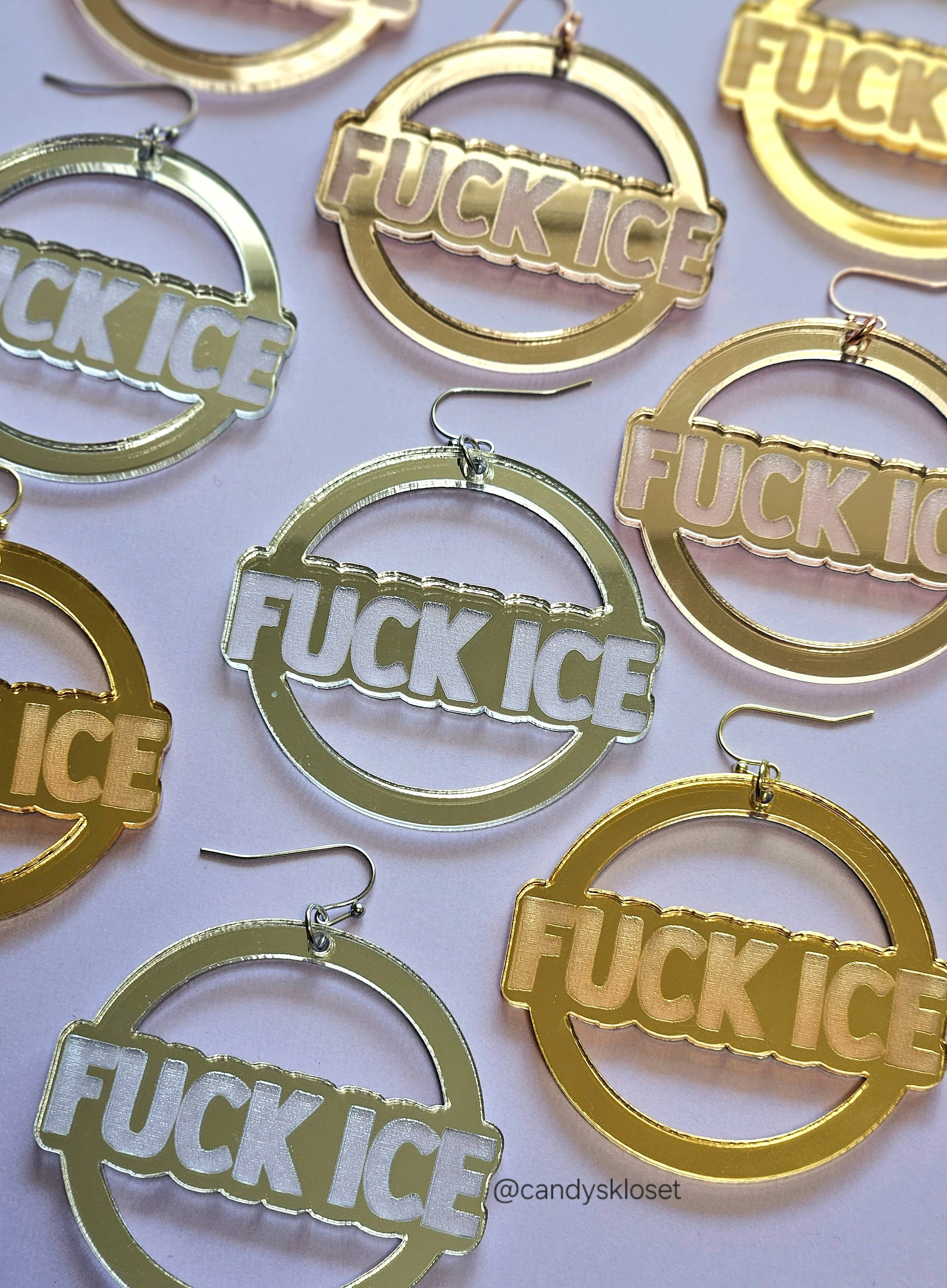 Fuck Ice Acrylic Earrings