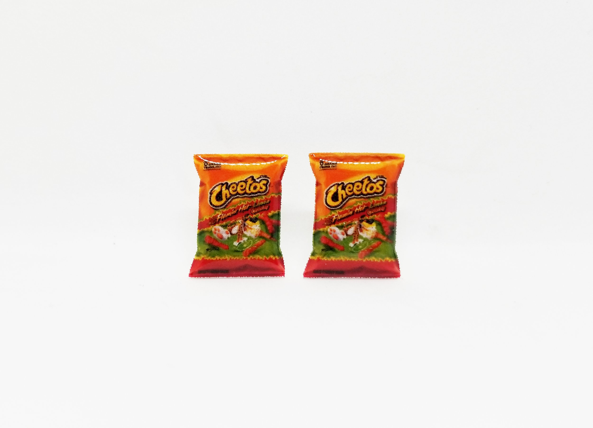 Hot cheetos limon stud earrings