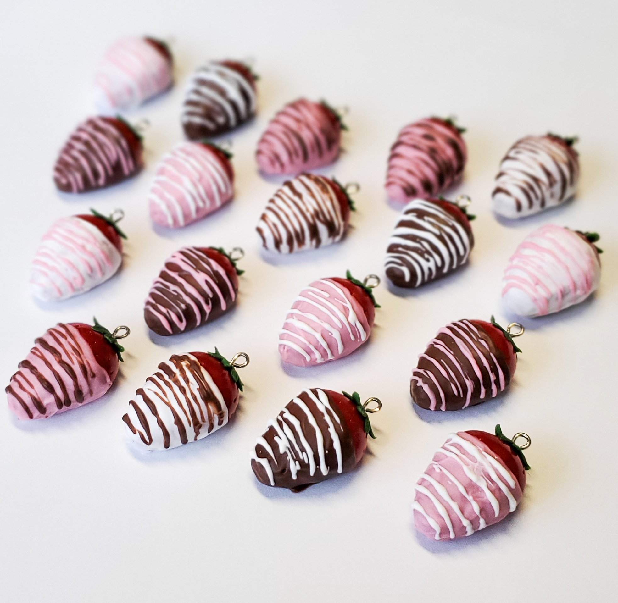 Chocolate Covered Strawberry Earrings