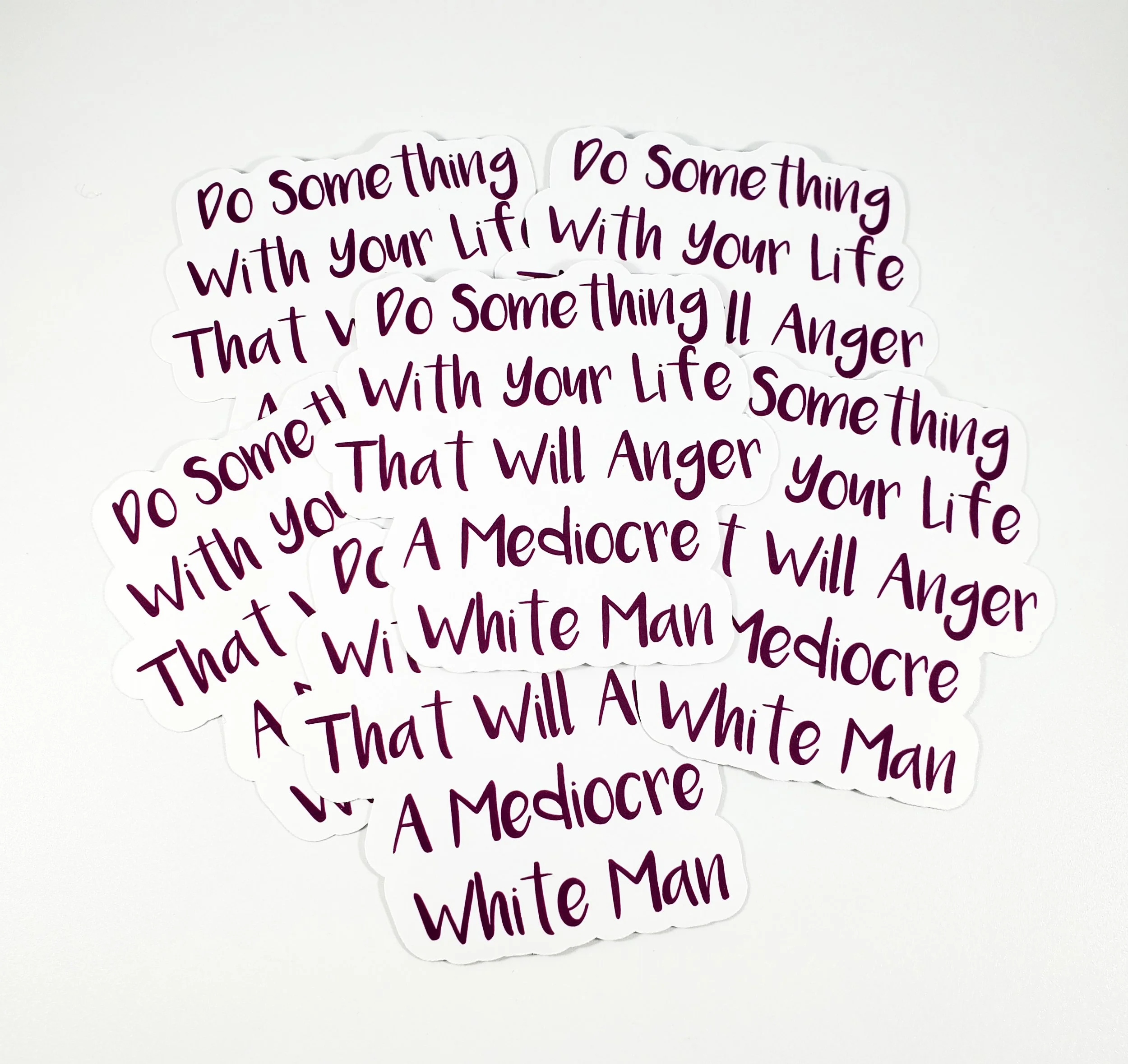 Do something with your life that will anger a mediocre white man sticker