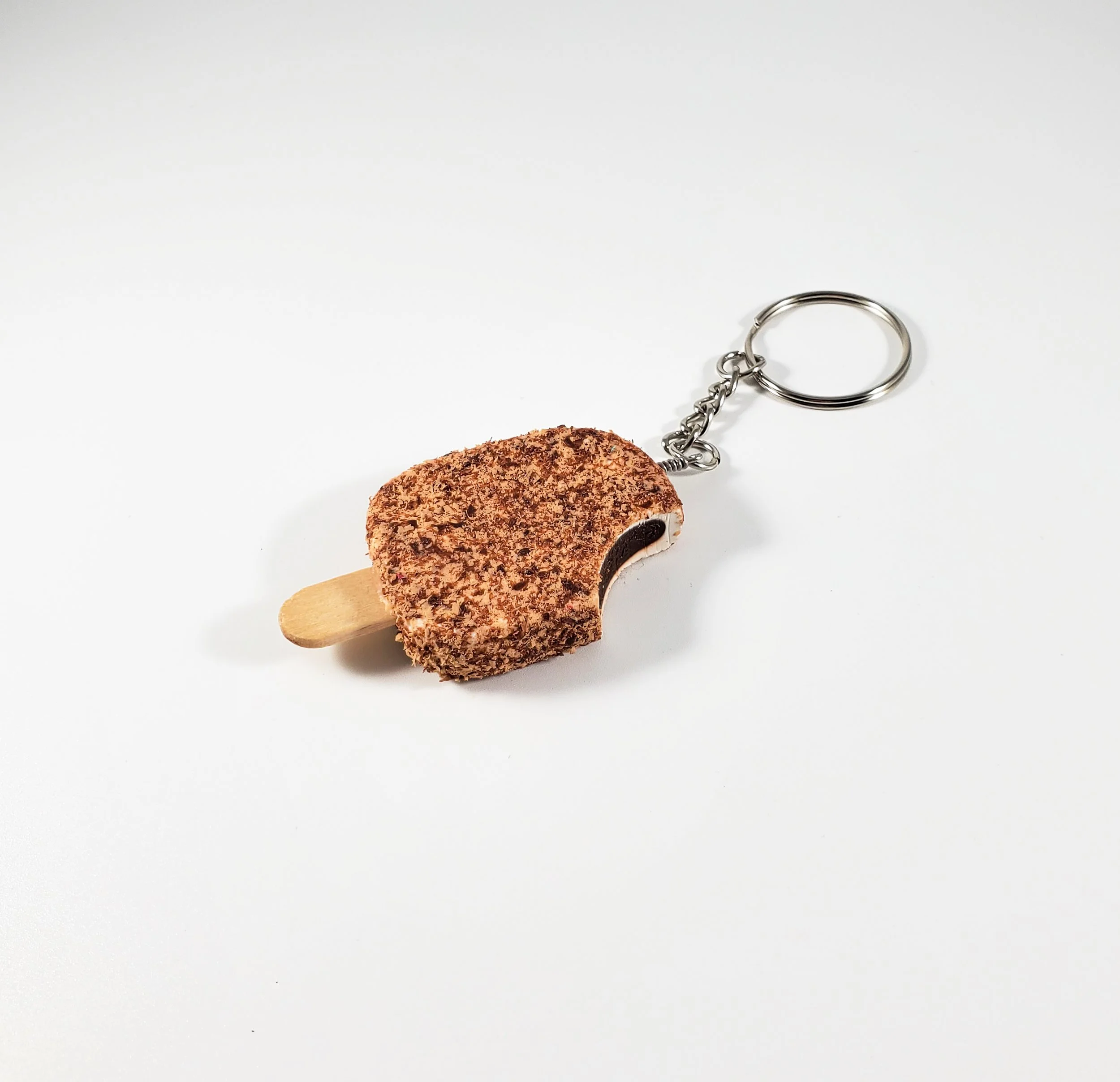 chocolate eclair popsicle keychain