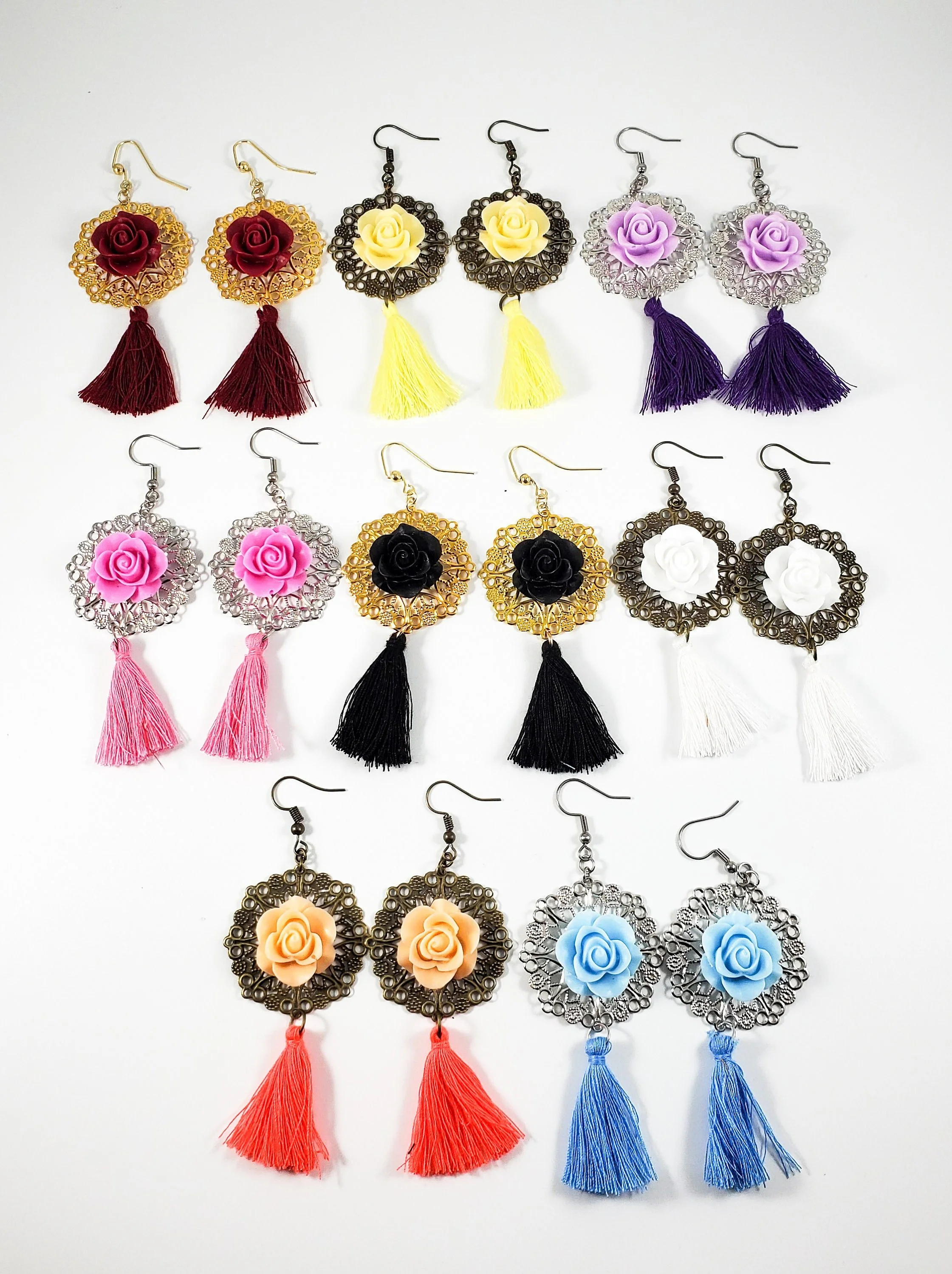 Rosa Tassel earrings