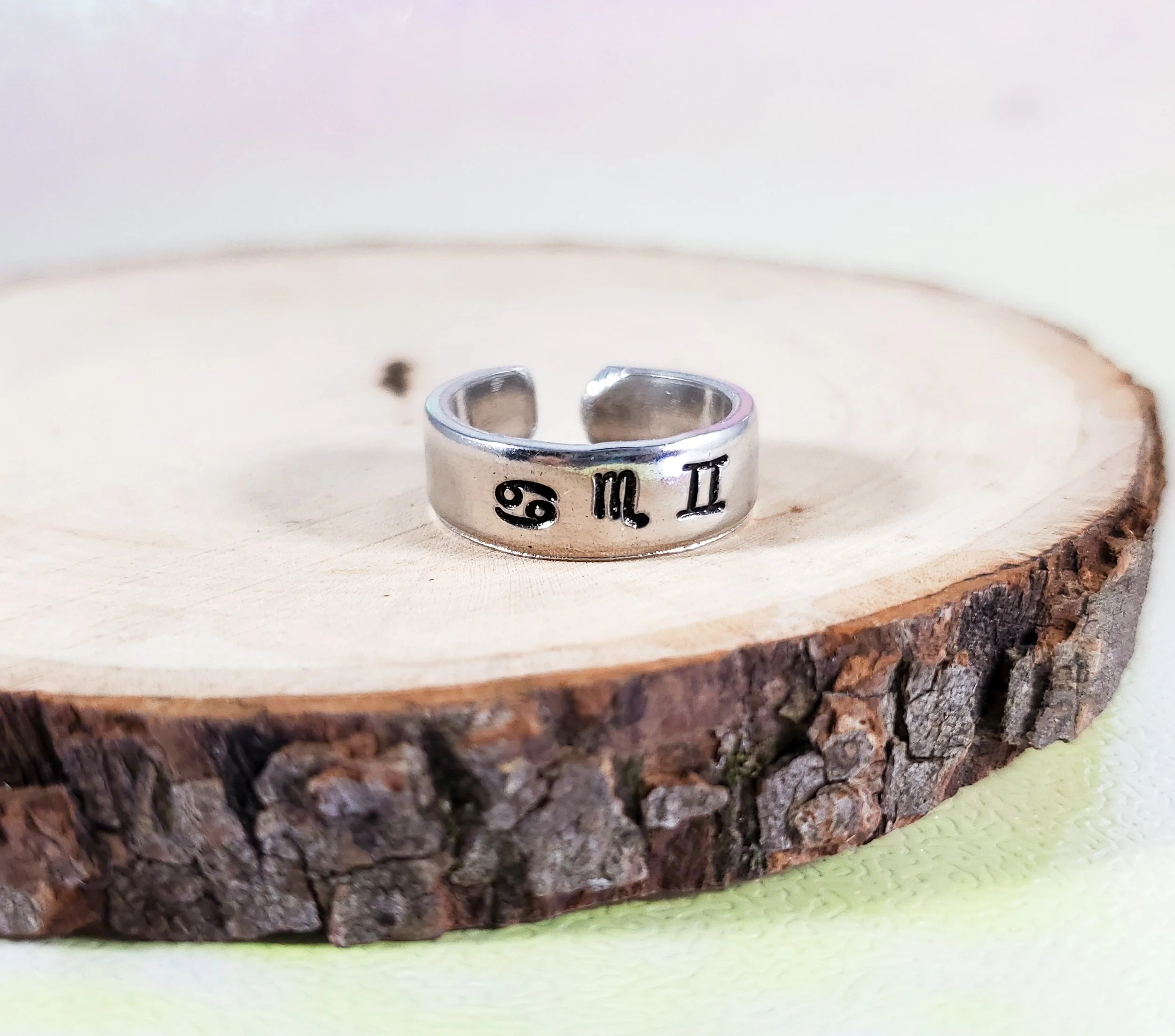 Big three Zodiac sign ring