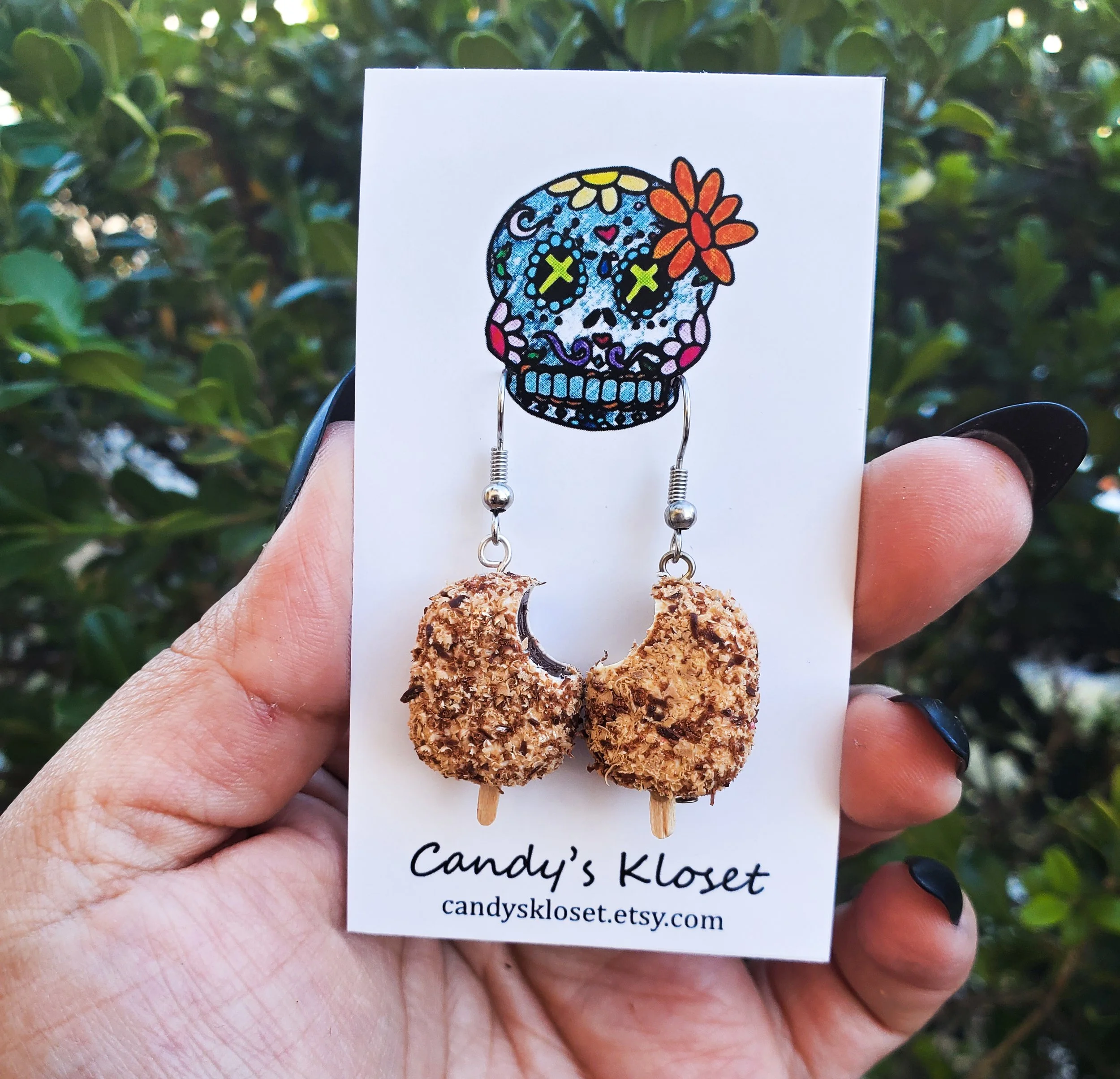 chocolate eclair Popsicle earrings