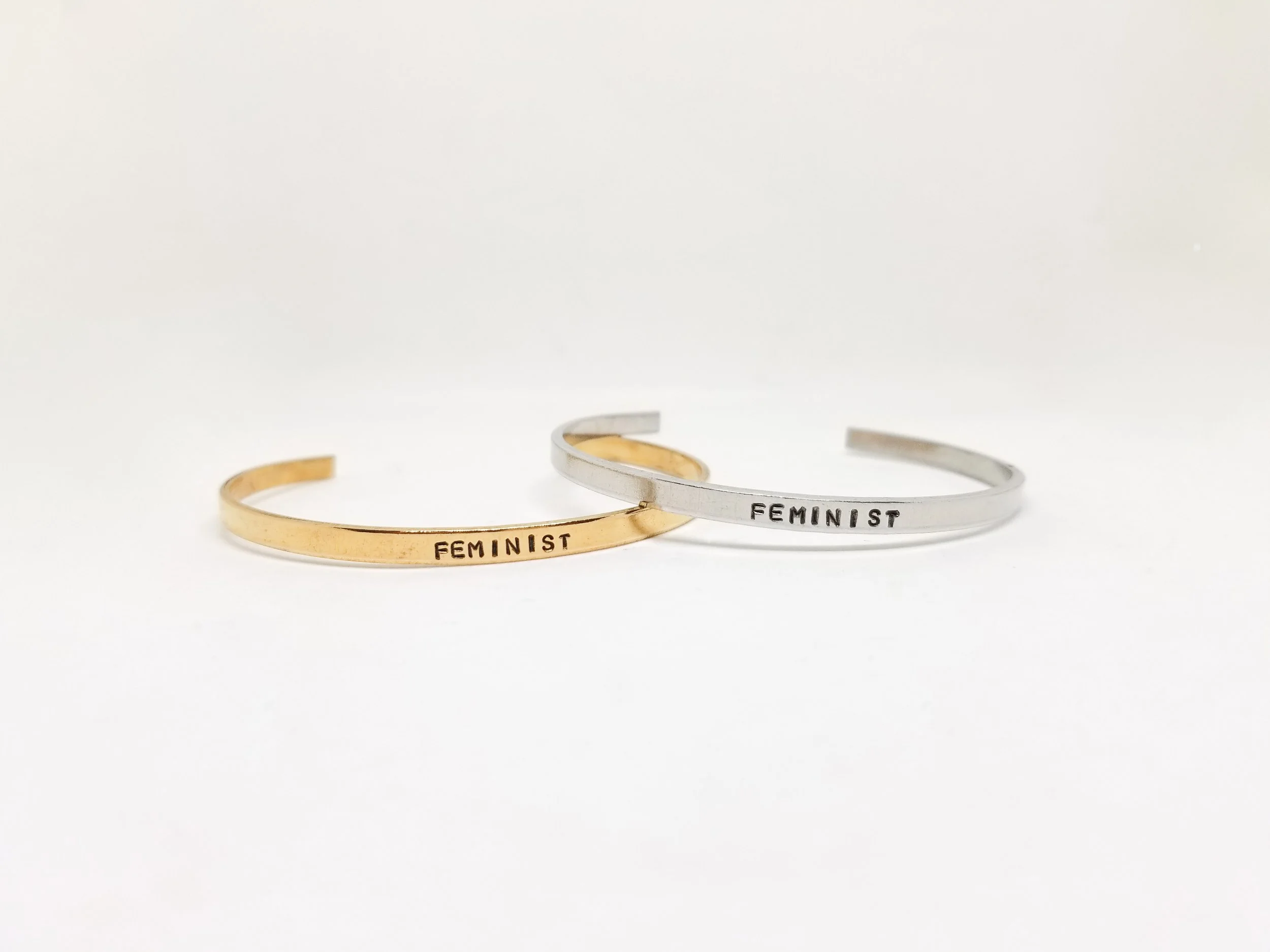 feminist skinny cuff bracelet