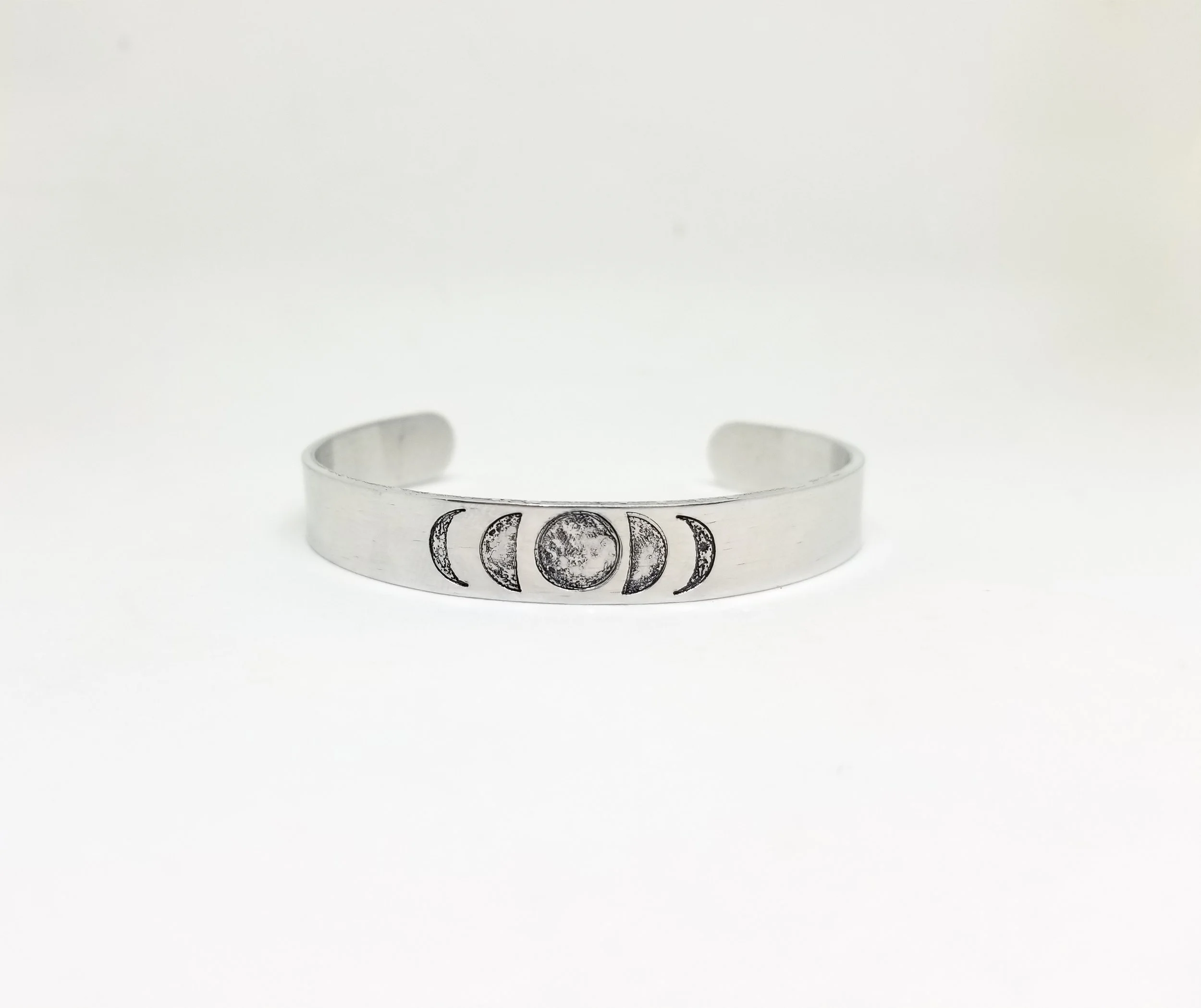 Moon phase cuff bracelet