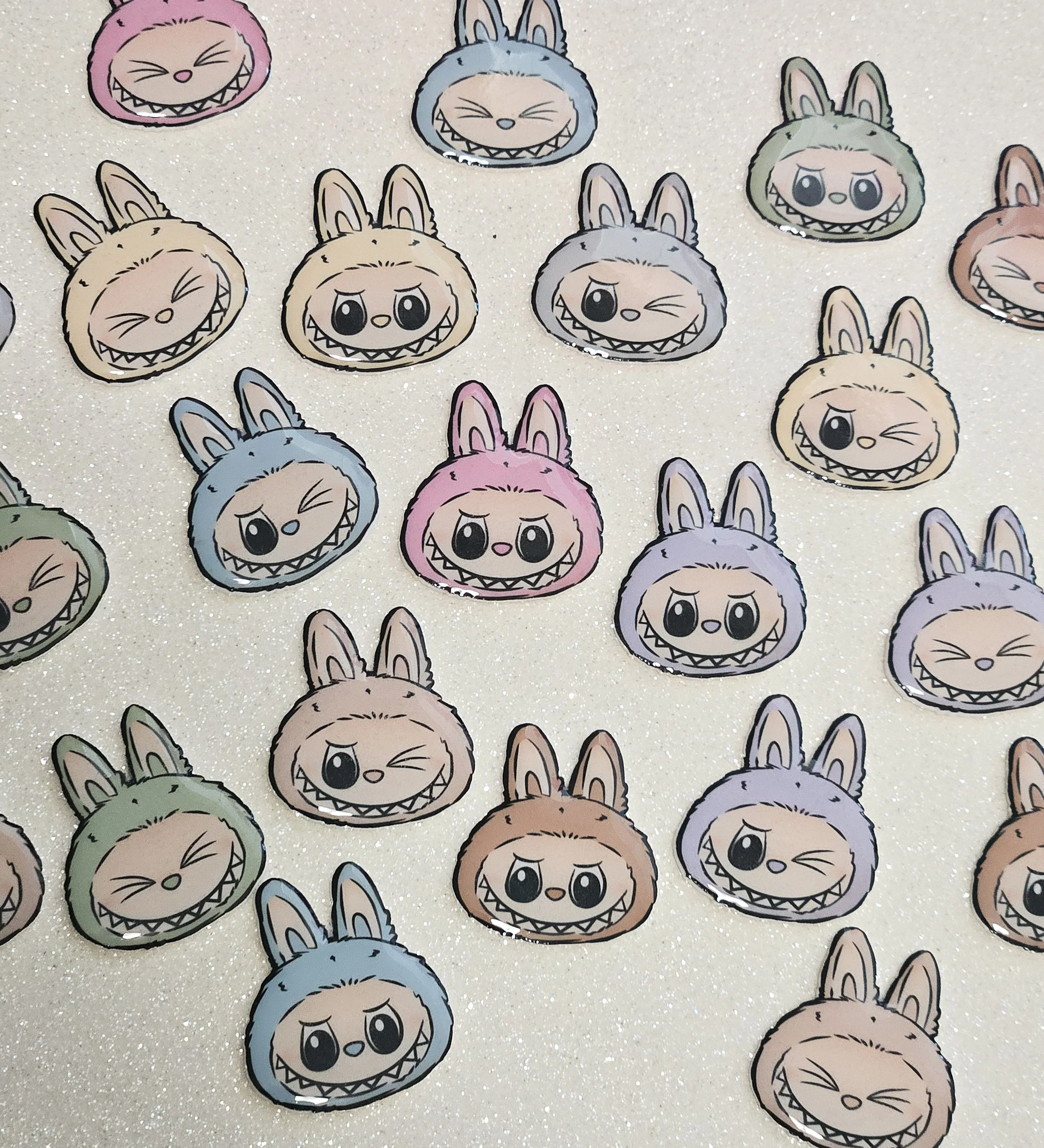 Furry Monster Head Pins