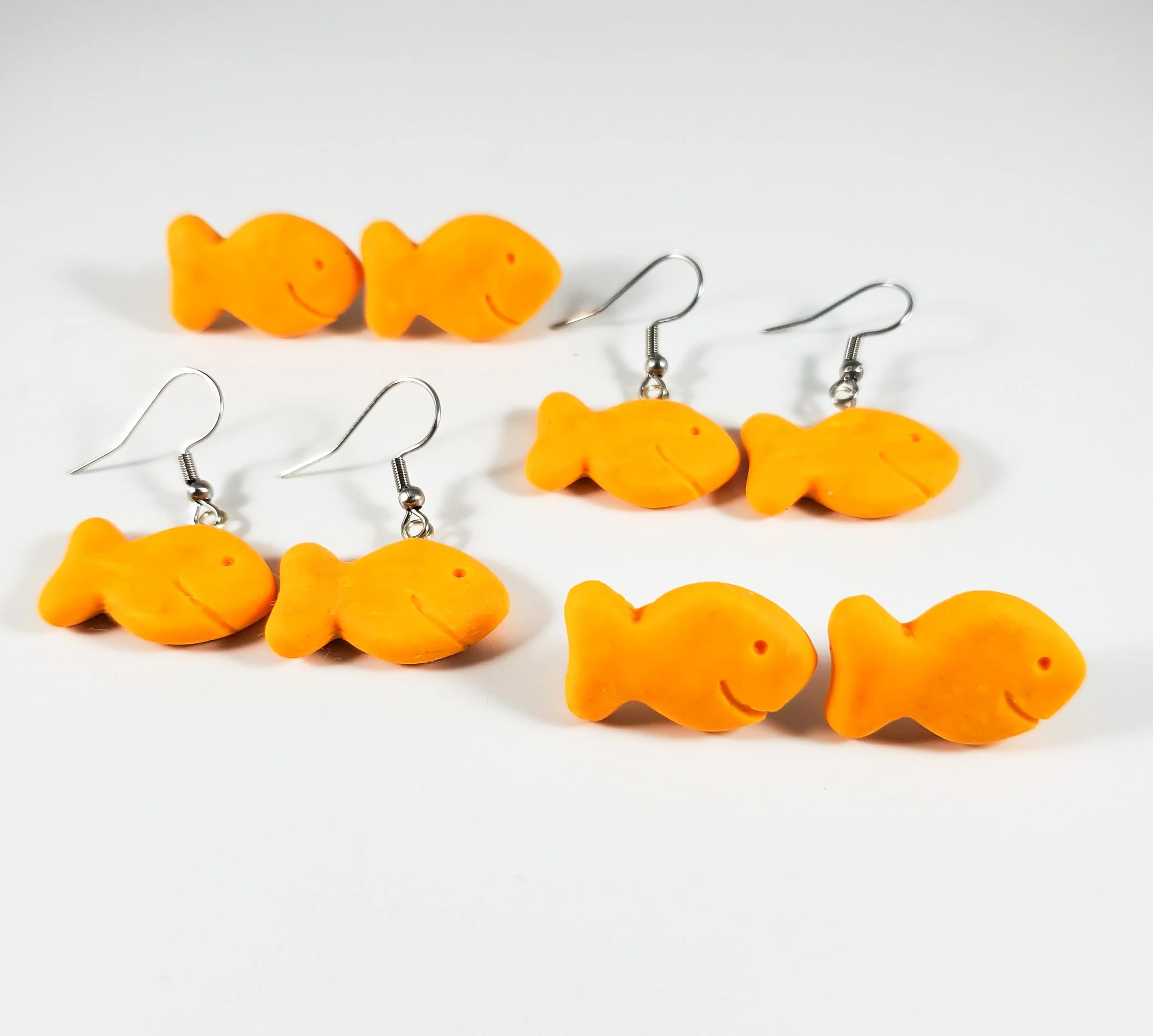 Goldfish cracker earrings