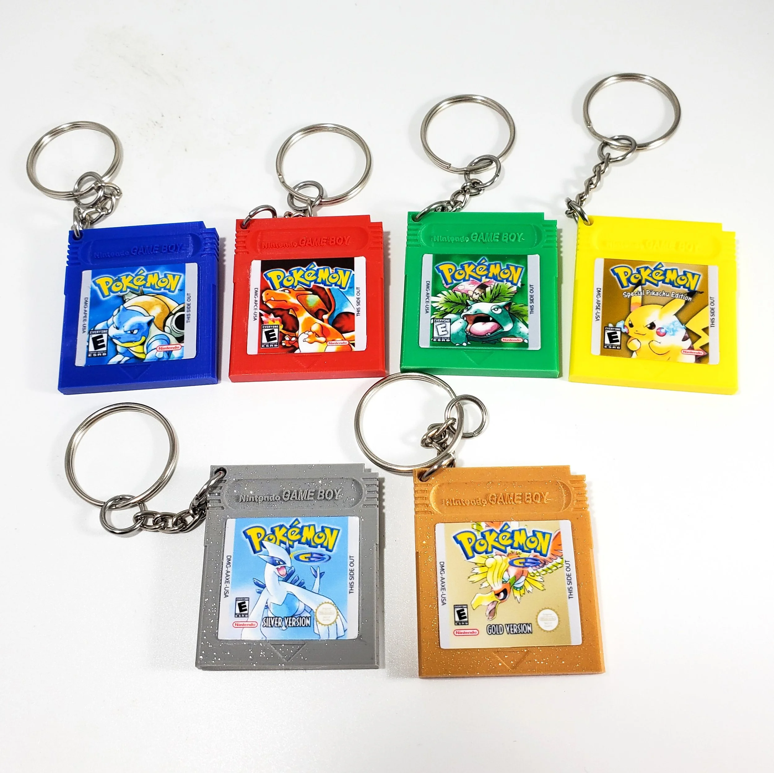 Poke Game Boy Inspired Keychain