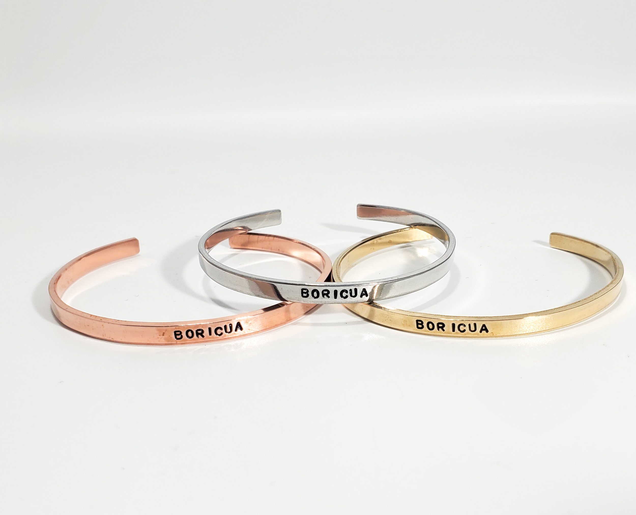 Boricua skinny cuff bracelet