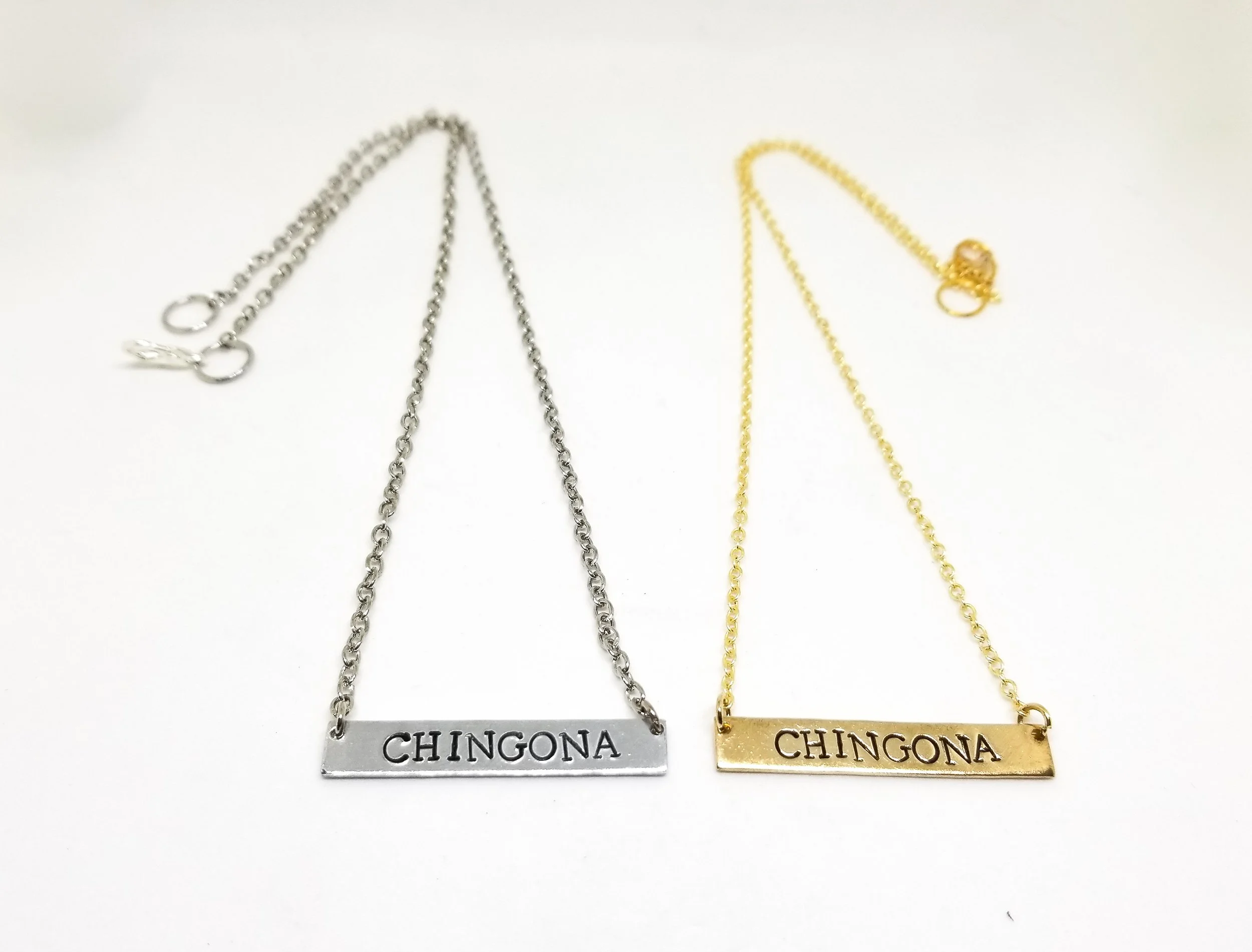chingona bar necklace