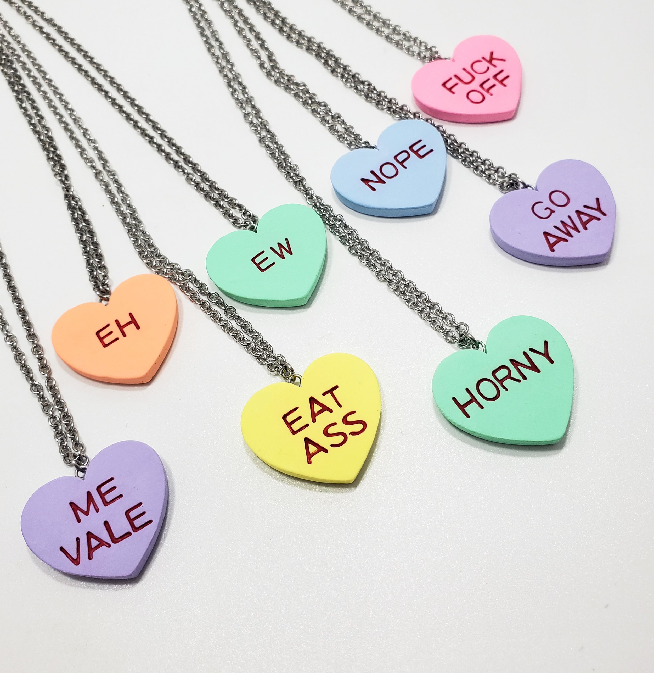 Sassy Conversation Heart Pin or Magnet