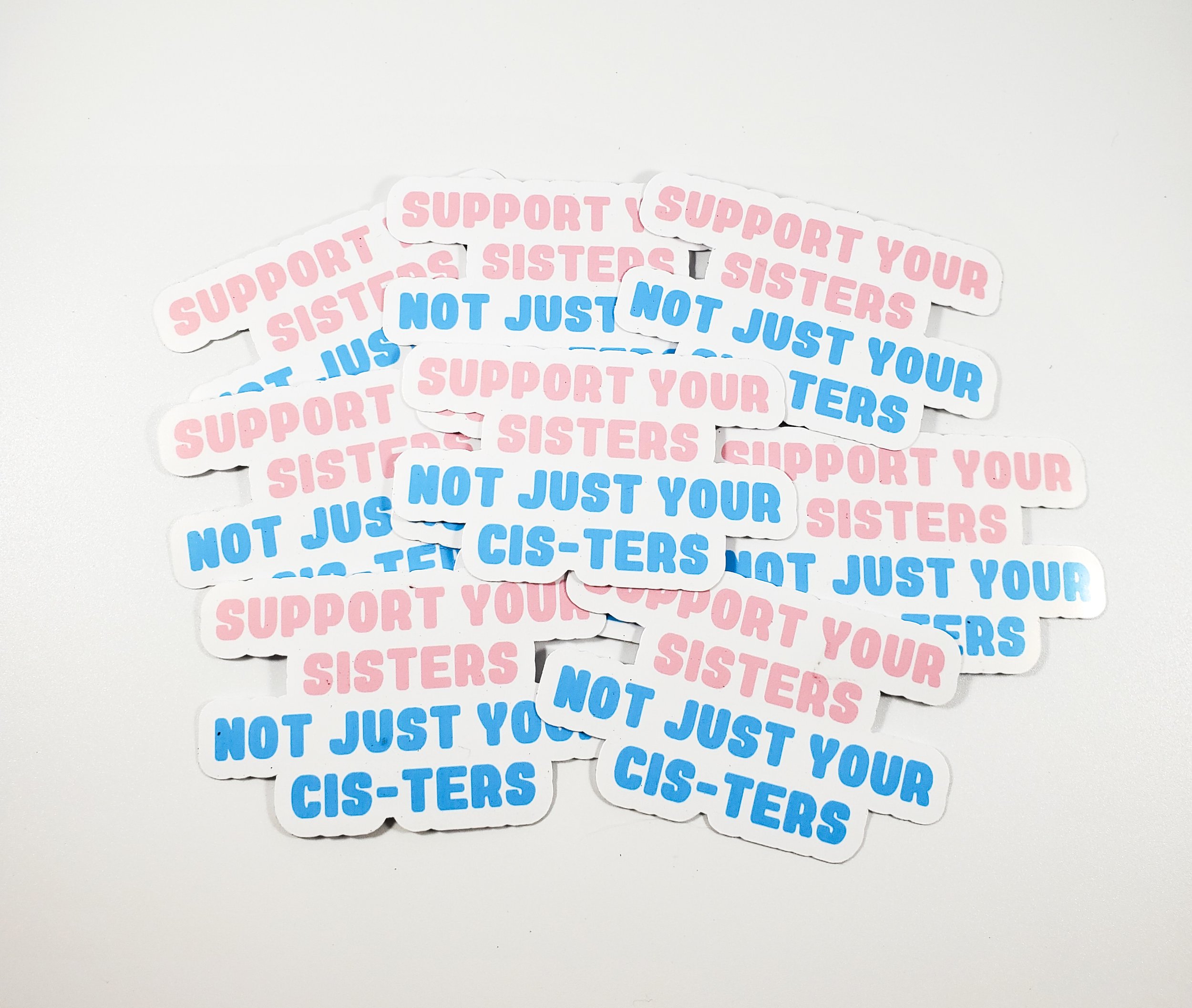 Support your sisters not just your cis-ters sticker