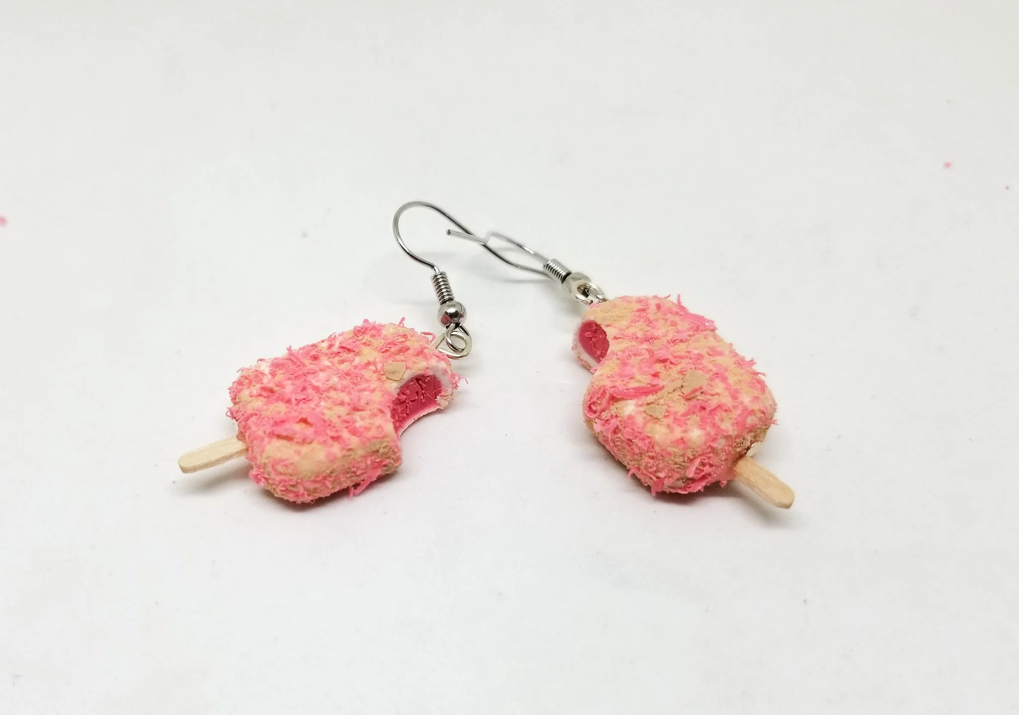 strawberry shortcake popsicle earrings