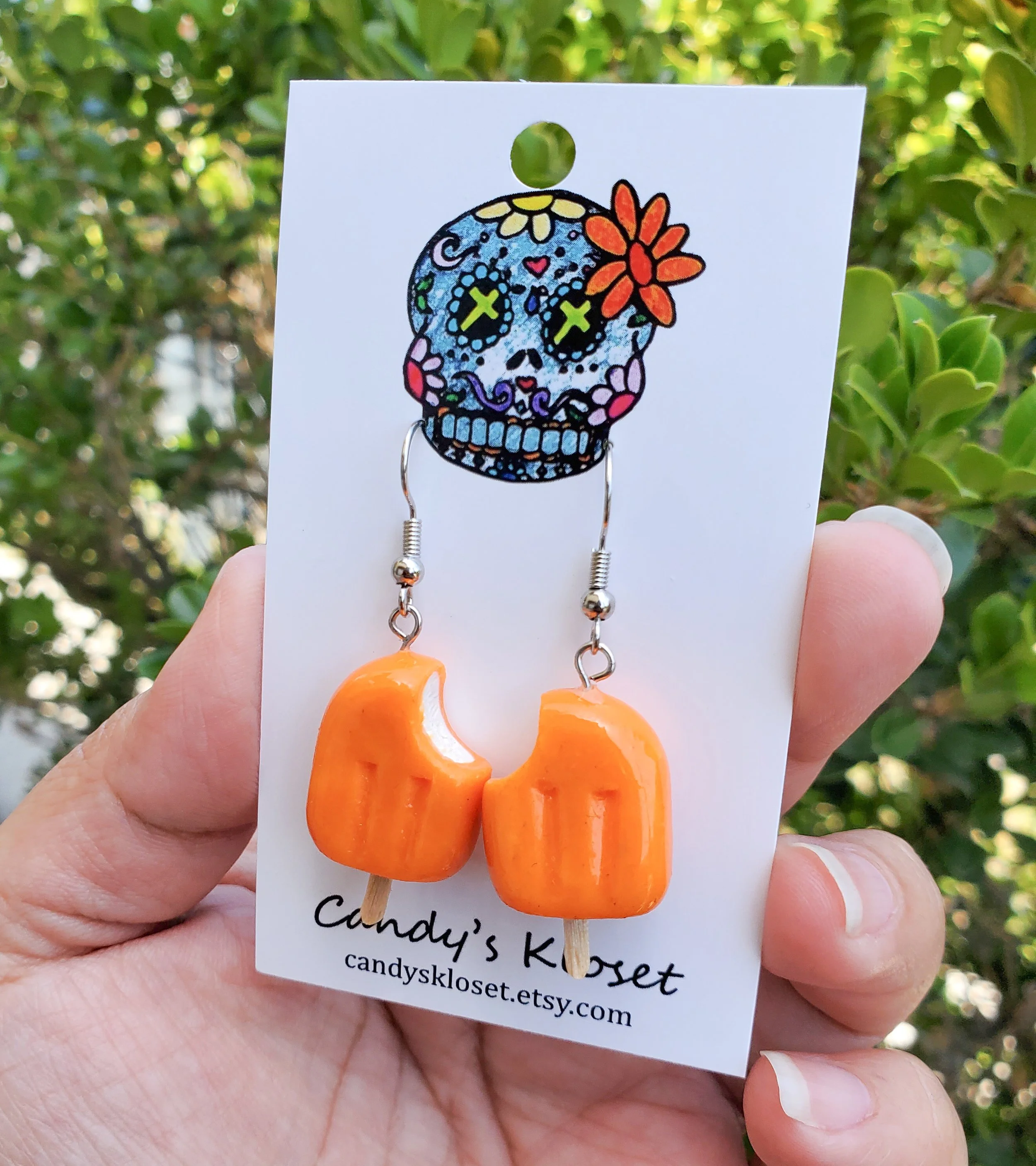 Orange creamsicle earrings