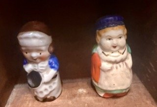 Vintage Ceramic Figural Japan Salt and Pepper Shakers Hand Painted Collectible