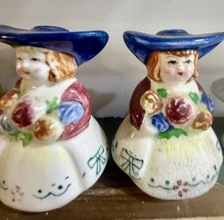 Vintage Ceramic Figural Salt and Pepper Shakers Collectible Pair