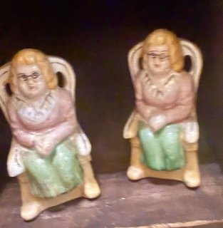 Vintage Ceramic Figural Salt Pepper Shakers Japan Kitchen Collectible Set