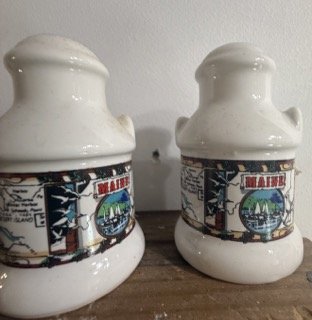 Vintage Ceramic Hand Painted Japan Salt Pepper Shakers Figural Collectible