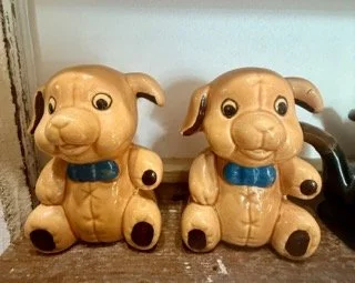 Vintage Ceramic Figural Teddy Bears Salt and Pepper Shakers