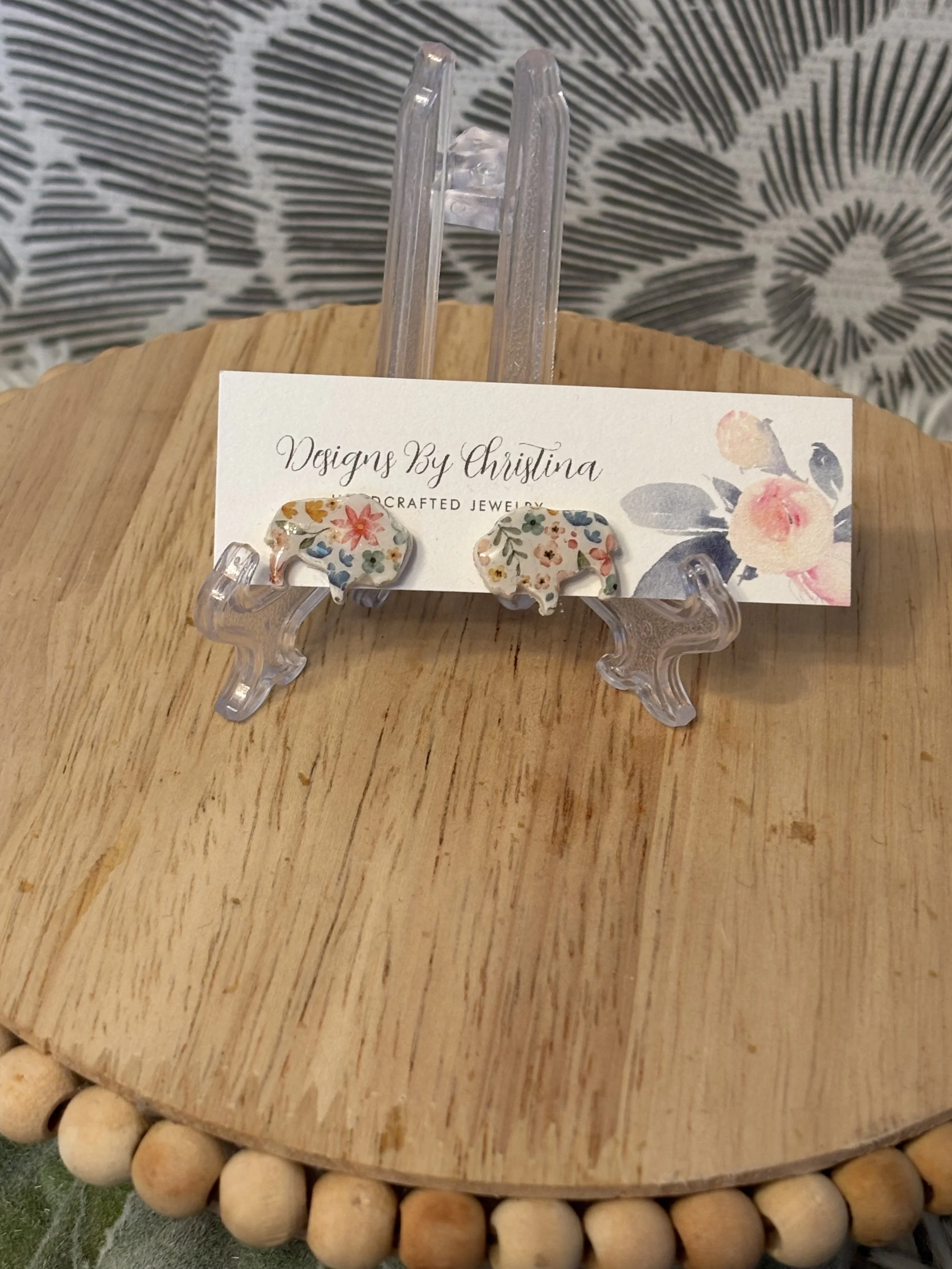 Floral Buffalo Earrings