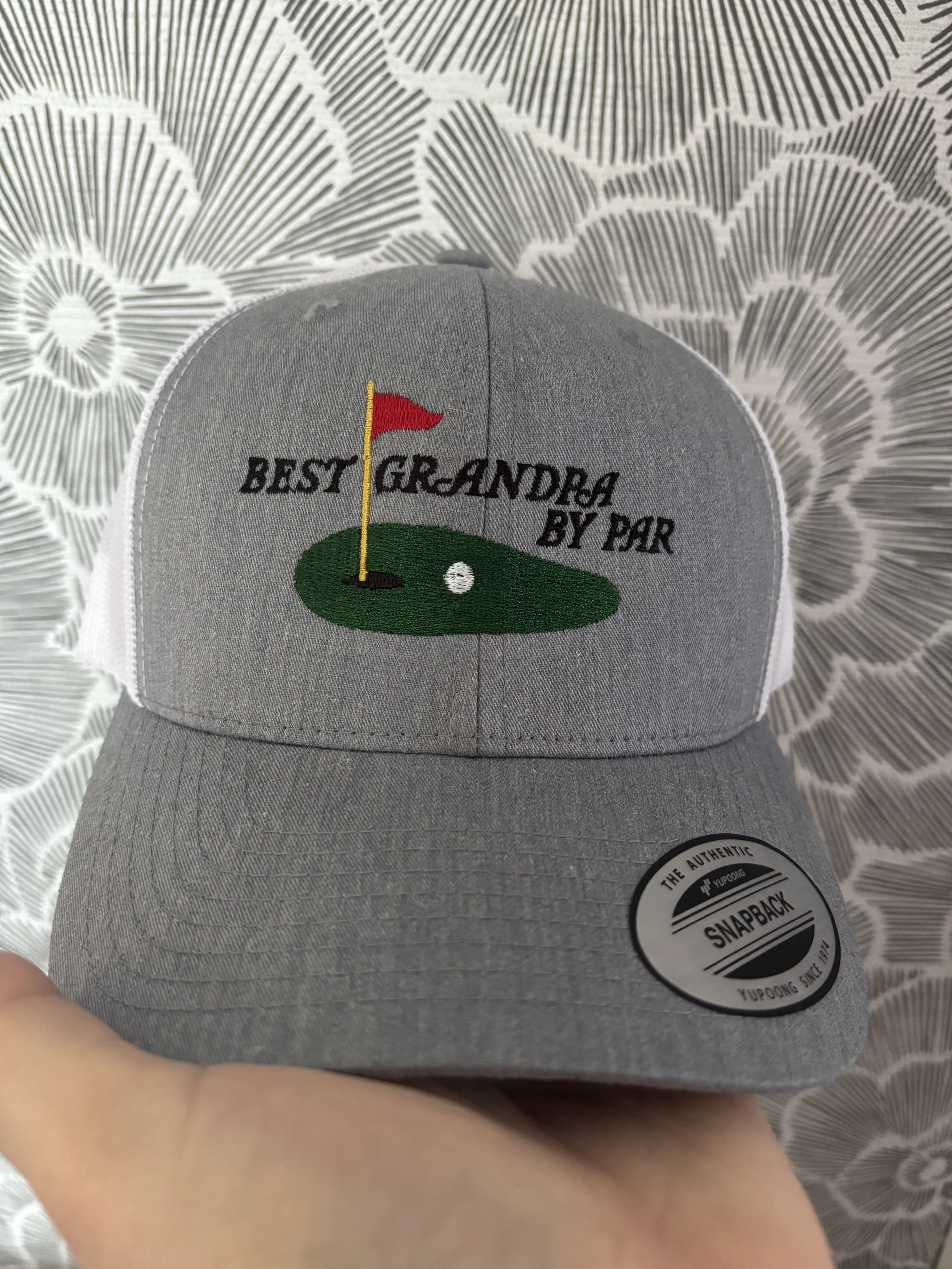 'Best Grandpa by Par' Embroidered Snapback Hat