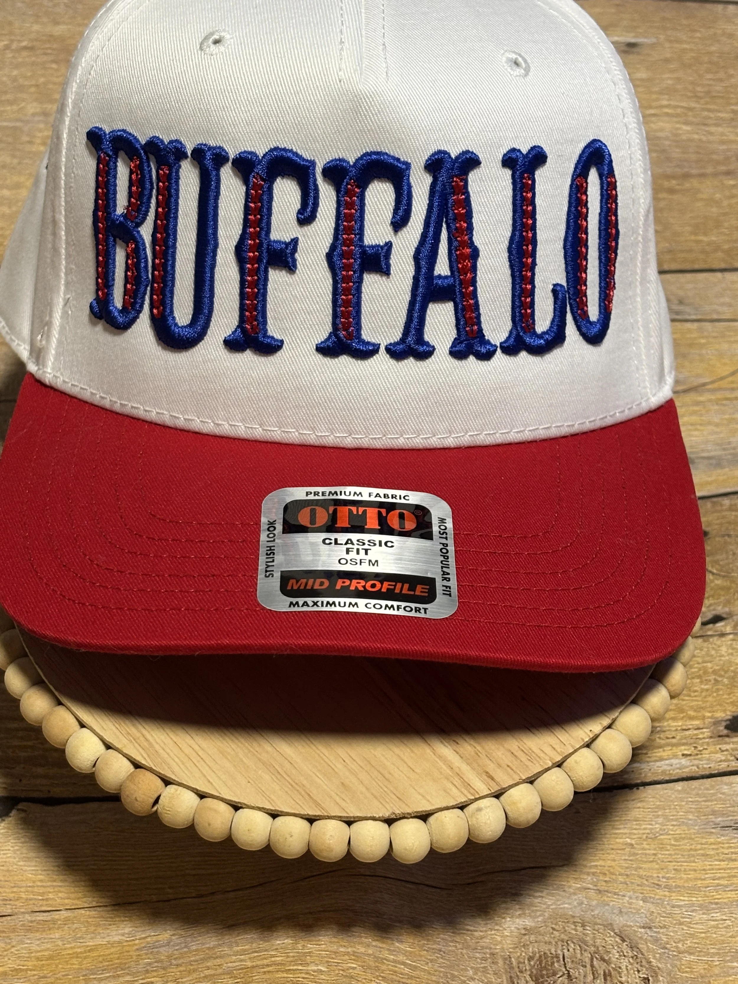 Red and Blue Puff Buffalo Snapback