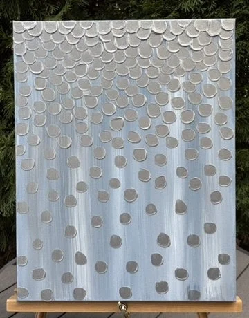 Metallic Silver Textured Acrylic Wall Art