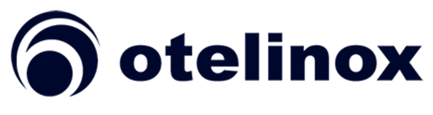Otelinox logo in navy blue, featuring a stylized circular icon to the left of the words 'Otelinox'.