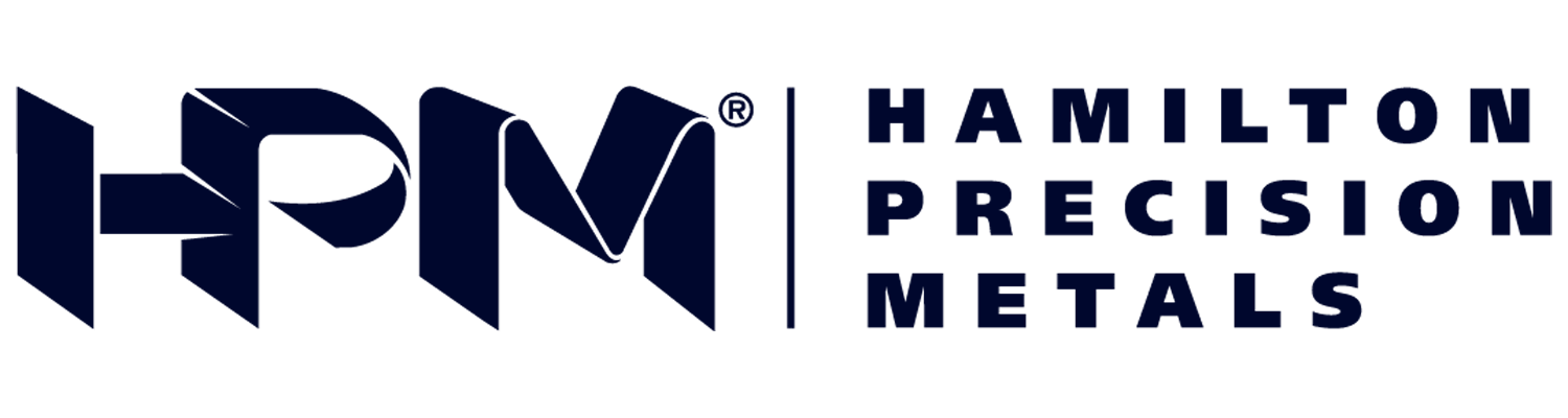 Logo of Hamilton Precision Metals, featuring stylized letters 'HPM' and company name.