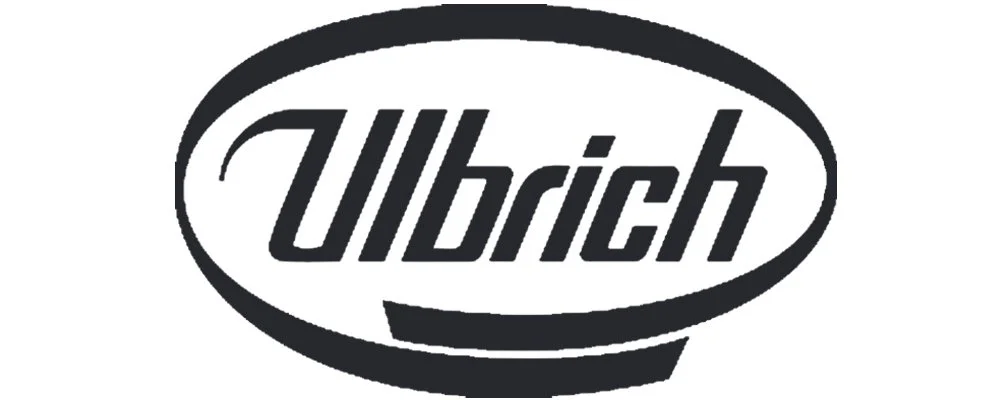 Black and white logo with the word 'Ulbrich' inside an oval.