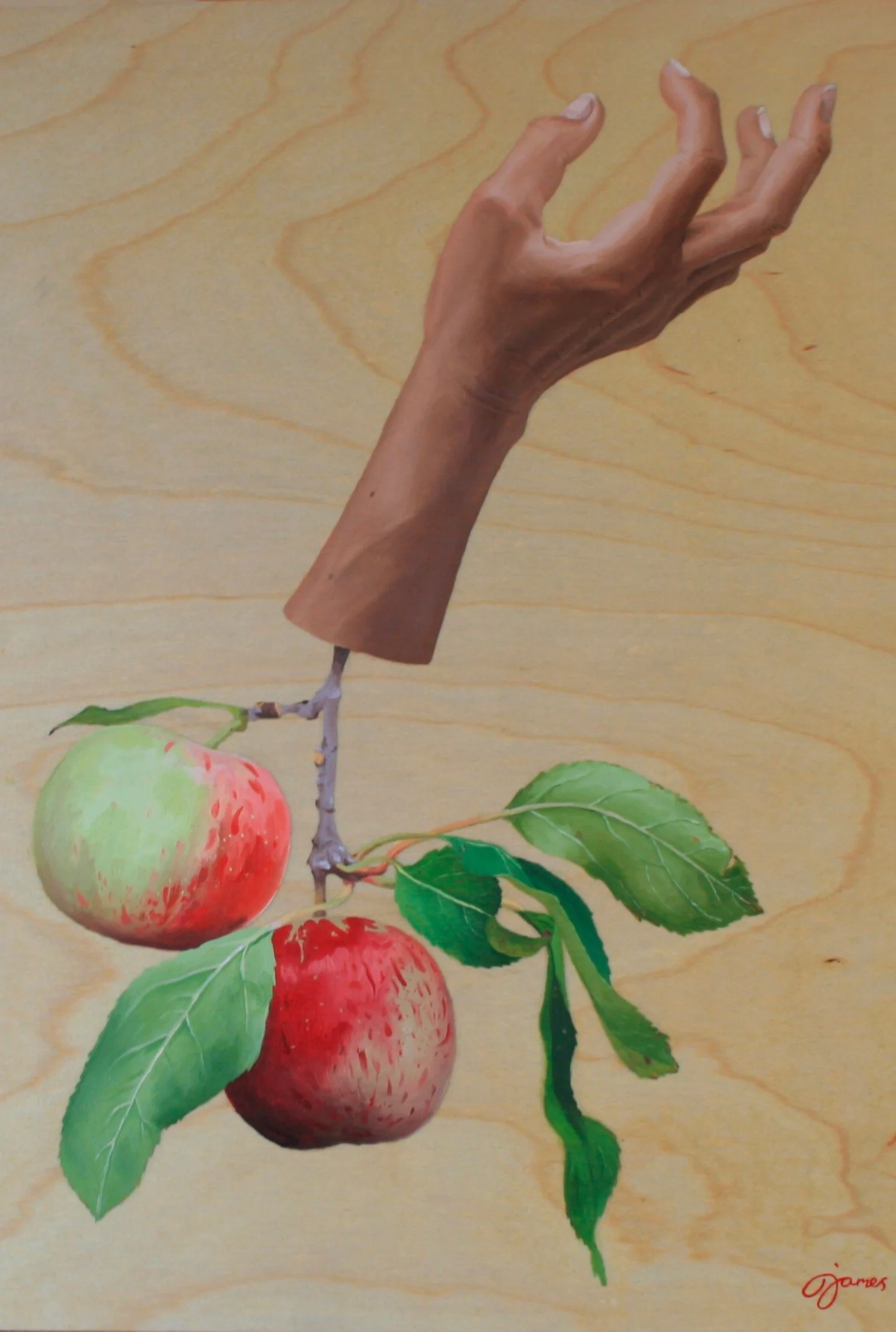 Oil on wooden board
