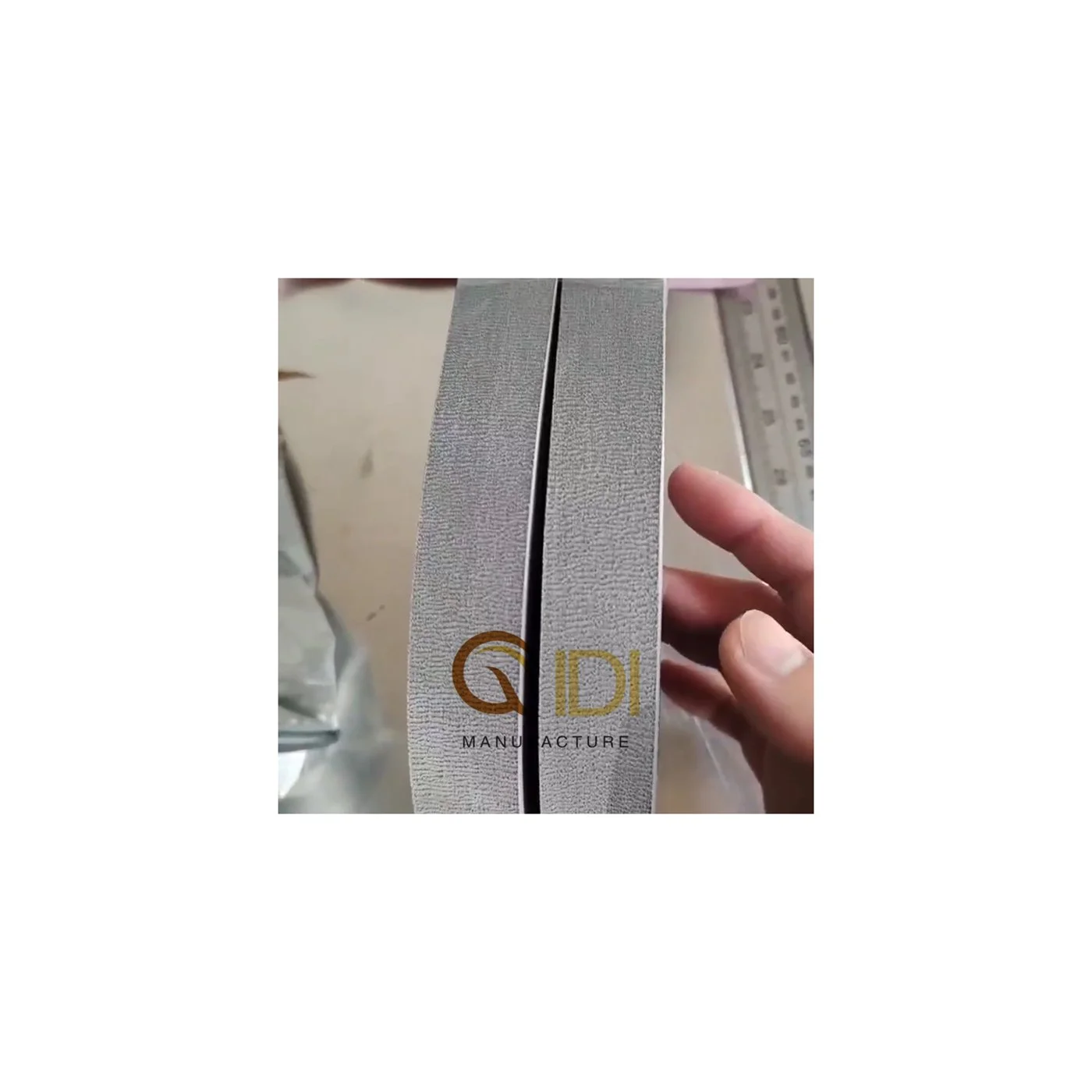 Grey rubber flat belt for printing paper feeding and carton production lines
