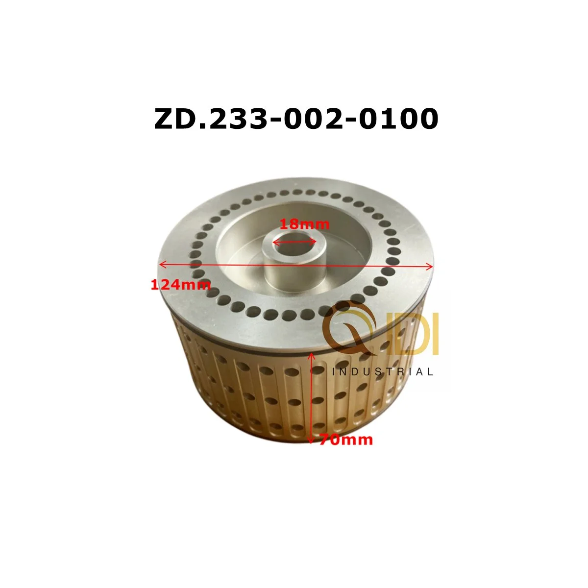 Suction Wheel ZD.233-002-0100 for Stahl Folding Machines 124*18*70mm