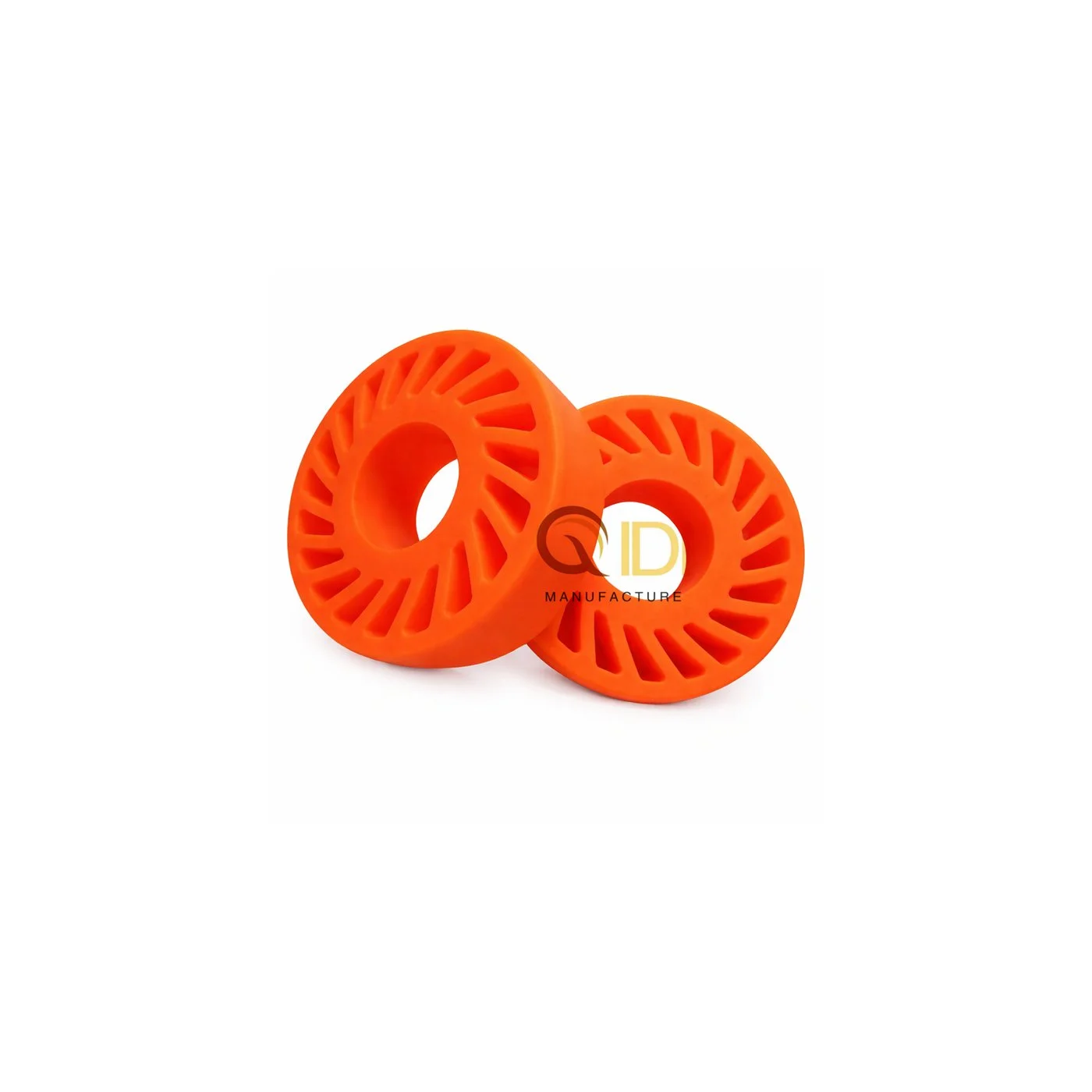 Polyurethane feed wheel for folder gluer and printing machine paper feeding systems