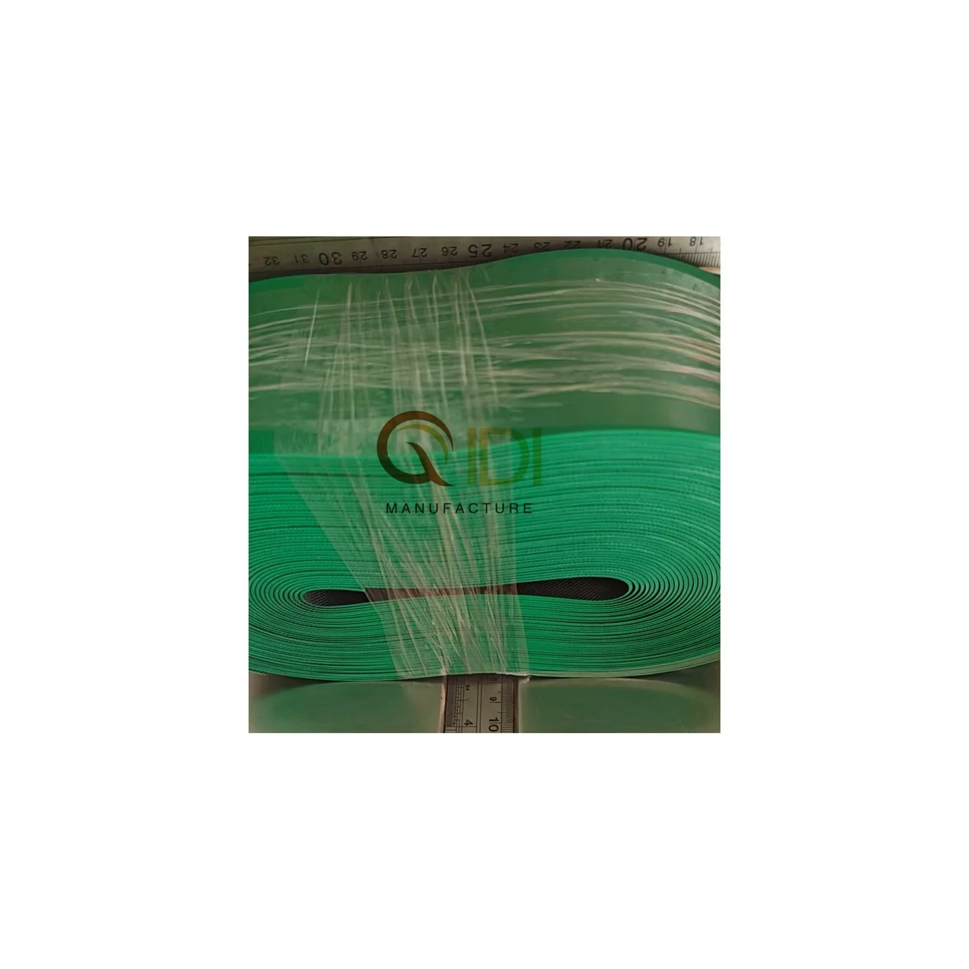 Fabric reinforced elastic PVC belt for material handling and conveyor applications