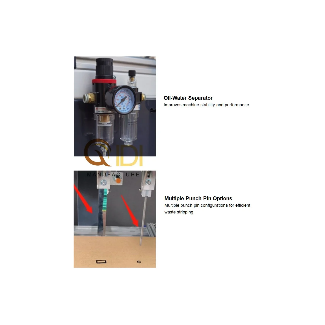 Paperboard waste stripping machine with 20 mm punch pin spacing