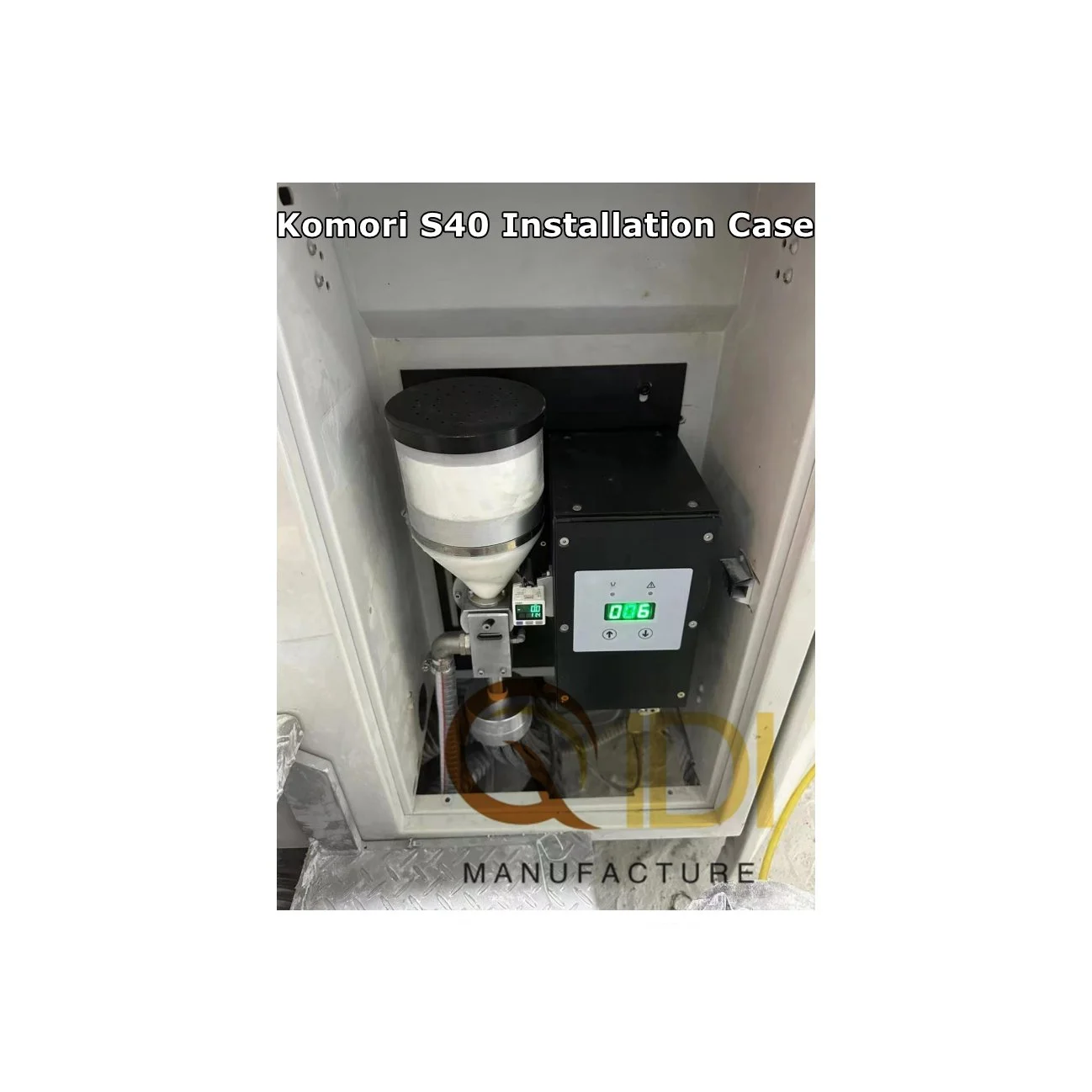 Offset printing powder sprayer system compatible with Komori printing machine