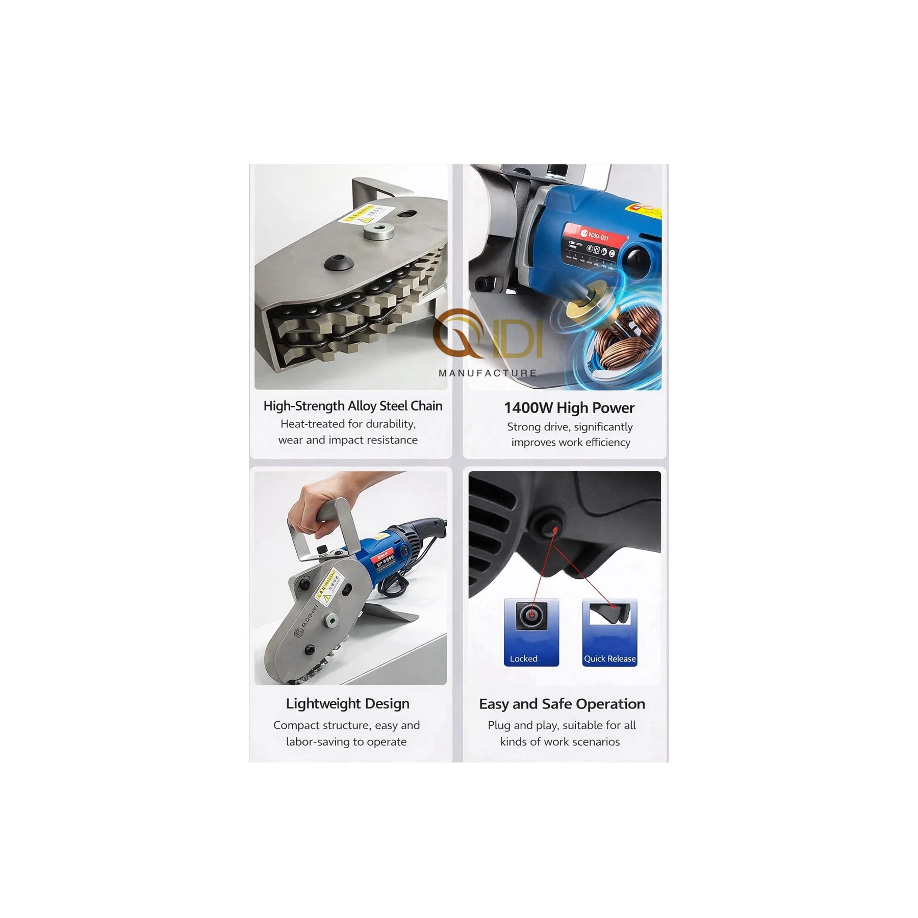 Portable carton waste stripping machine with 1400 W motor and 6 speed control