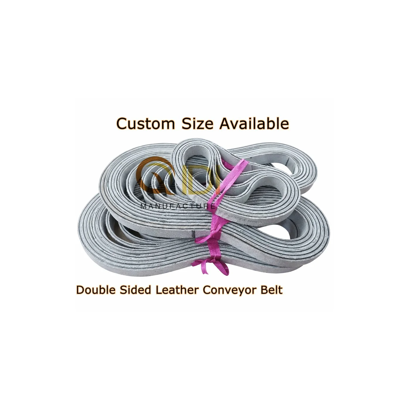 Custom Double Sided High Friction Leather Conveyor Belt for Folder Gluer, Packaging and Printing Equipments