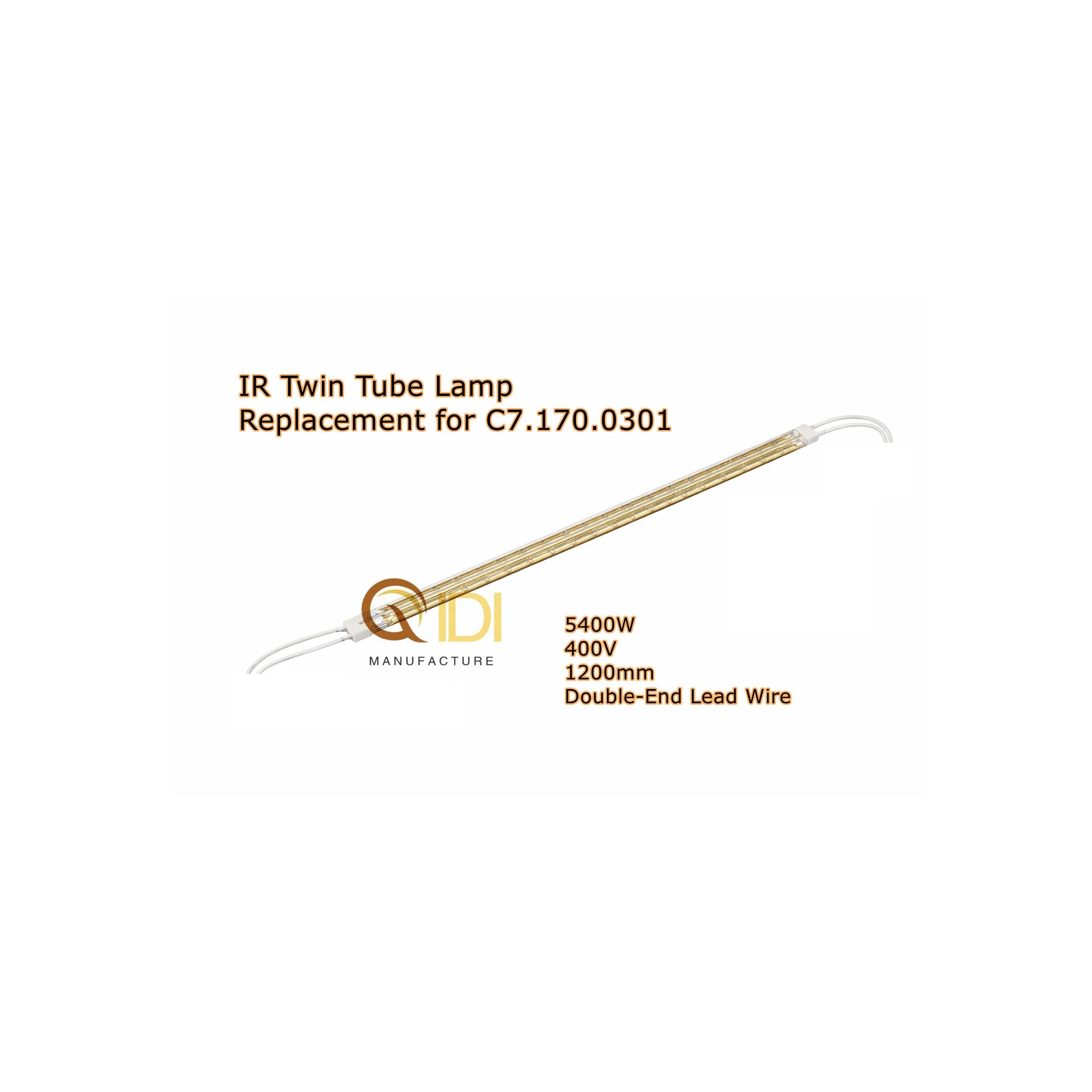 C7.170.0301 IR Twin Tube Drying Lamp 400V 5400W 1200mm for SM102 CD102 Offset Printing Presses