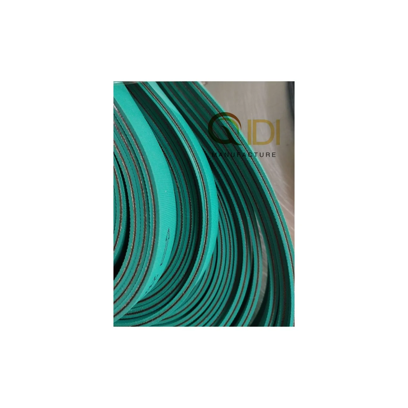 PVC conveyor belt for folder gluer machines with fine textured anti slip surface