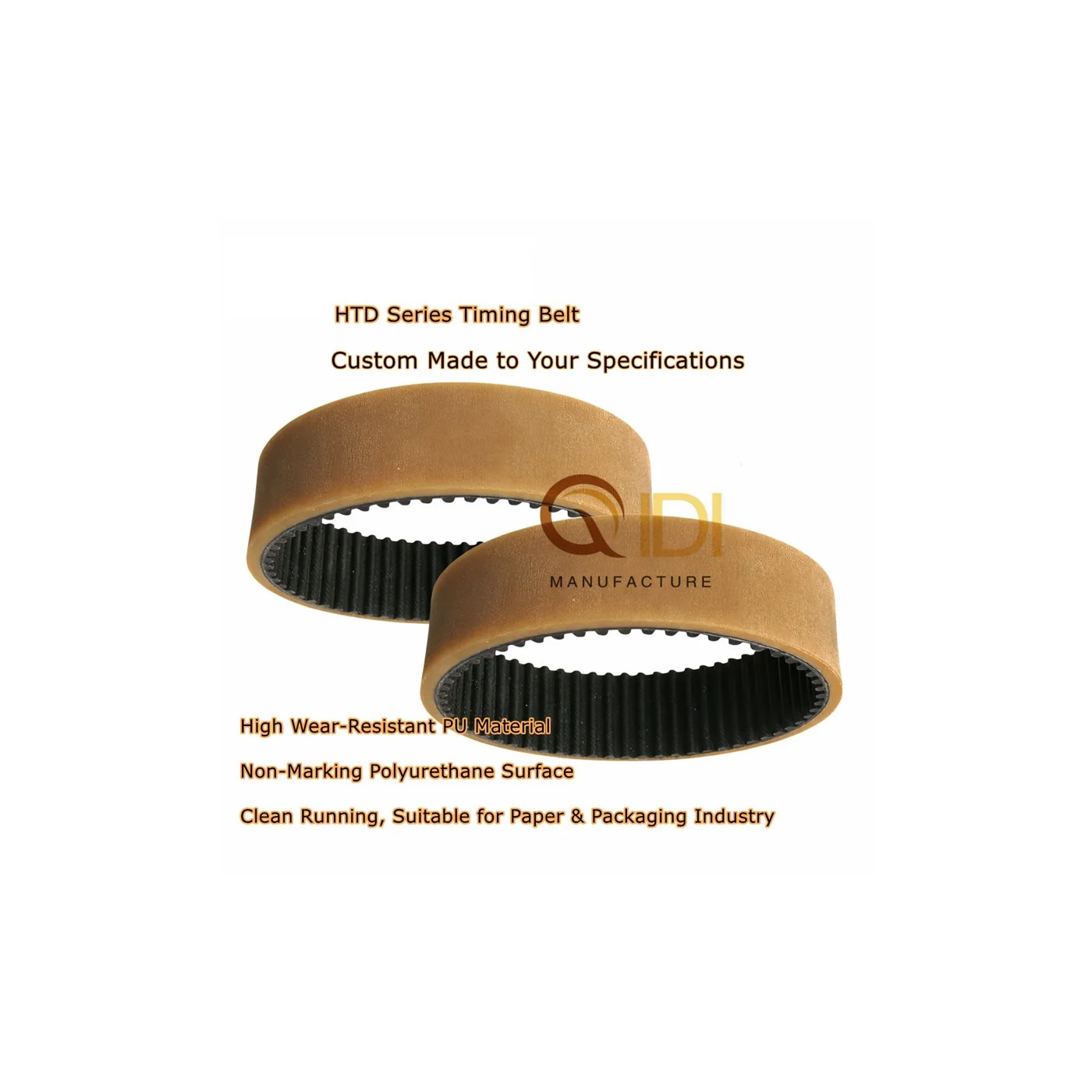 HTD 5M PU timing belt for printing machines and carton packaging equipment