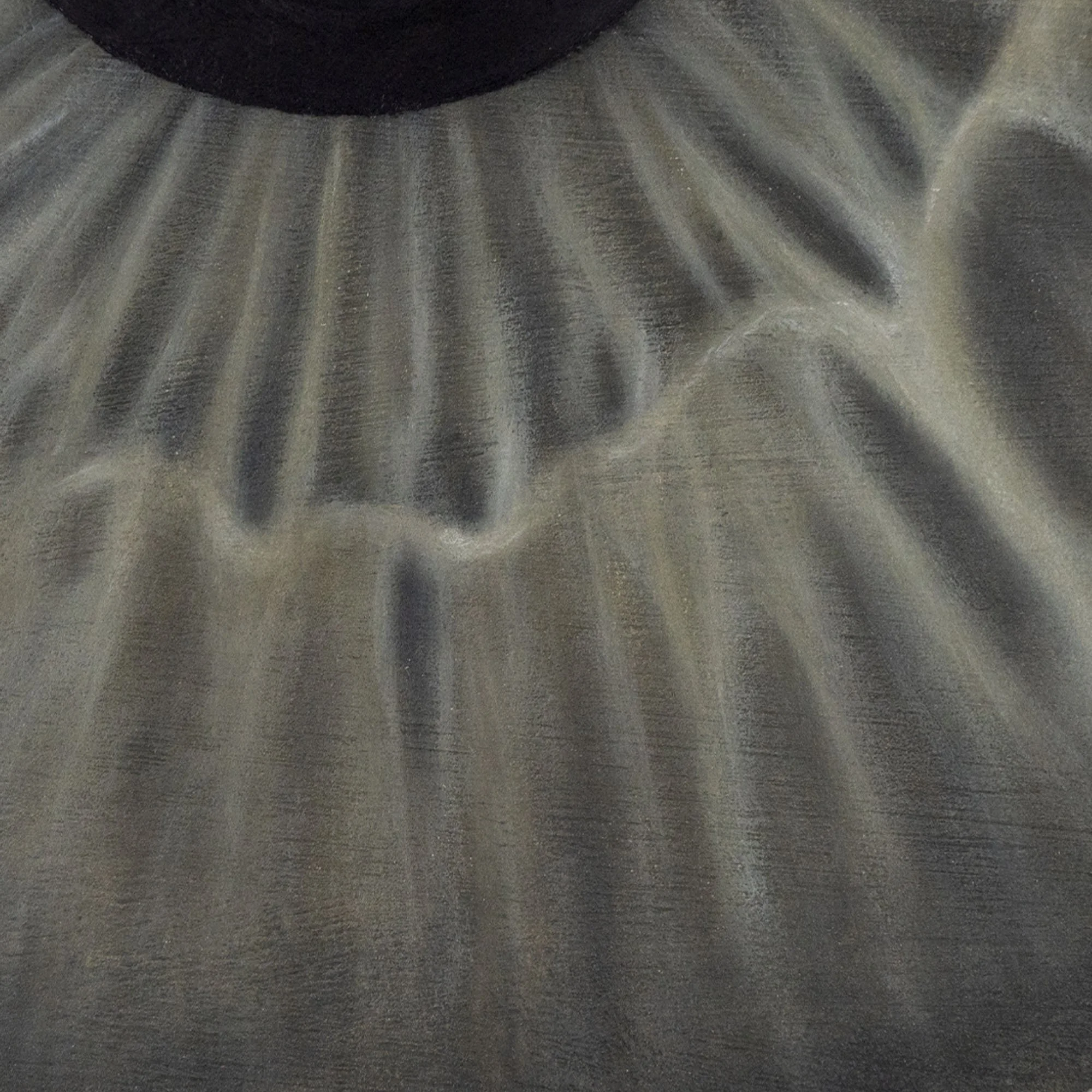 Zoom sui dettagli dell'iride nel quadro "La morte delle margherite" del pittore italiano Manuel Capaccioli.