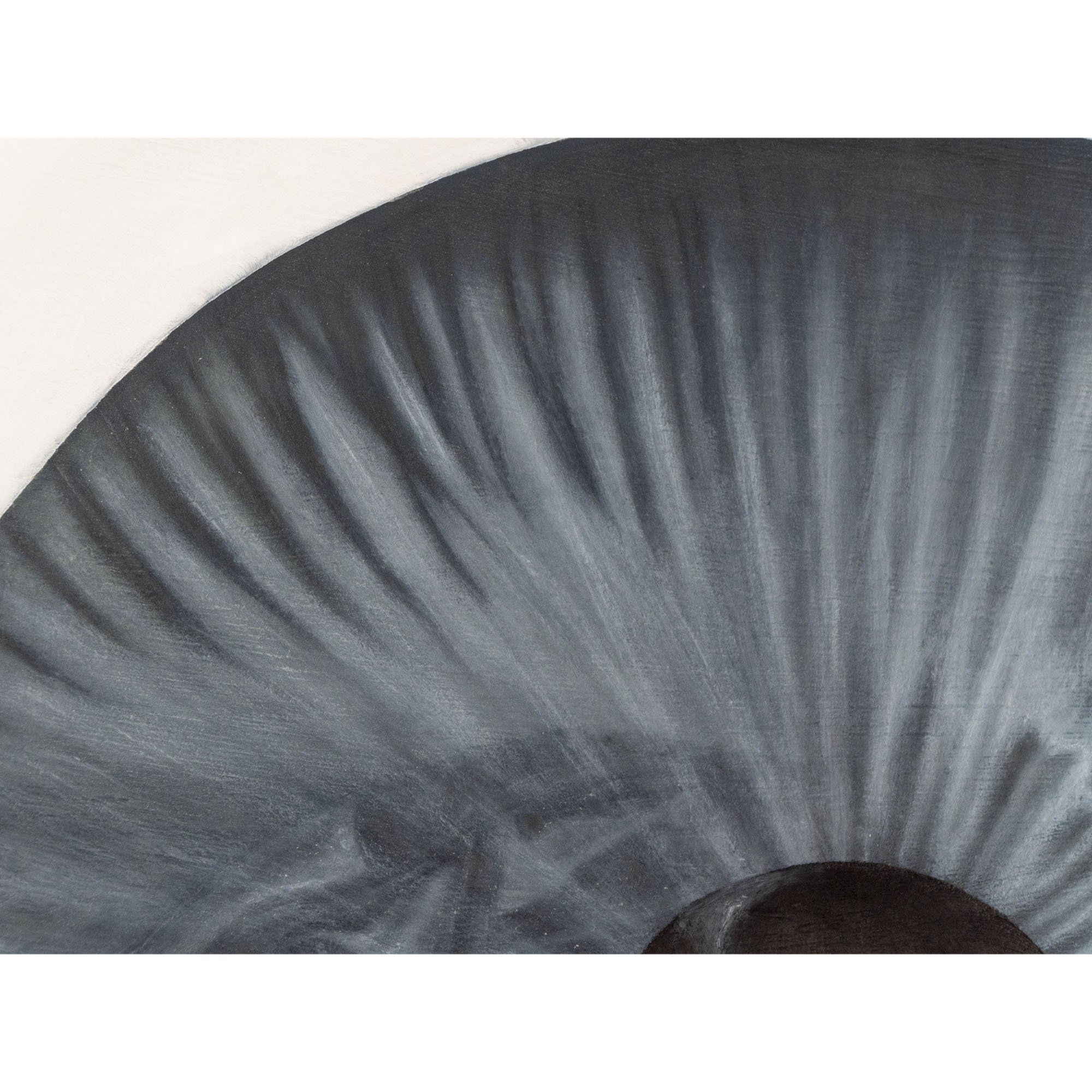 Stretta sull'iride dell'occhio nel quadro figurativo espressionista "La sfortuna del quadrifoglio" dell'artista Manuel Capaccioli.